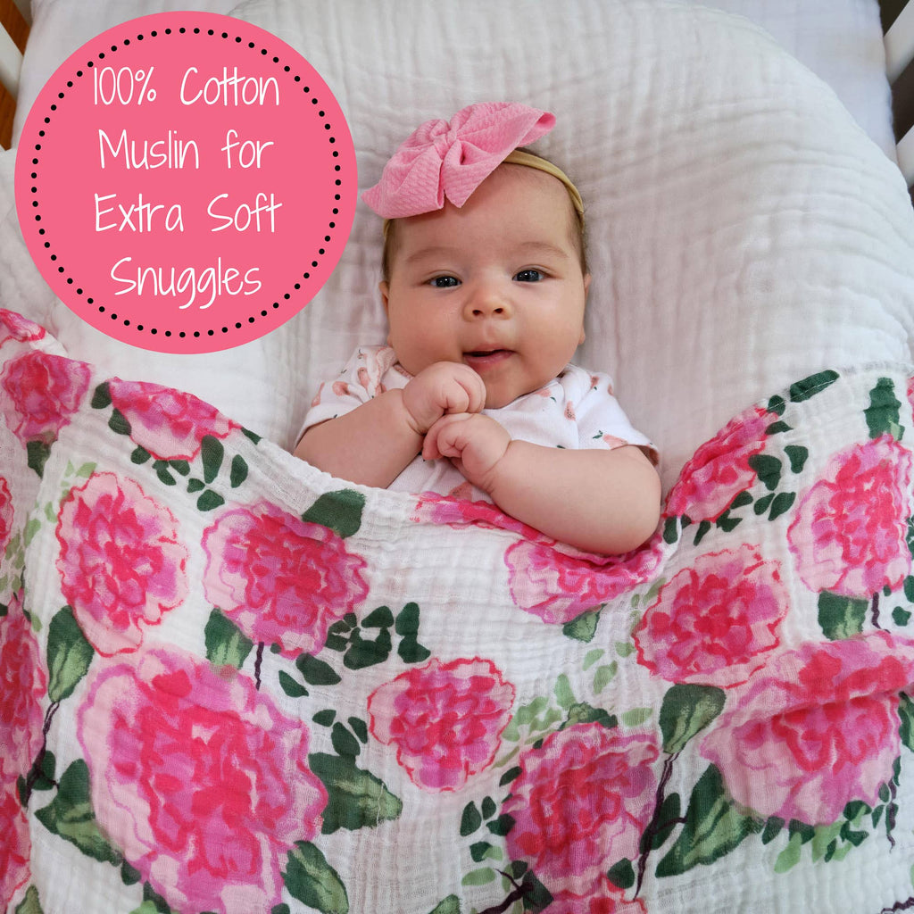 LollyBanks- Live Life in Full Bloom Baby Muslin Swaddle Blanket