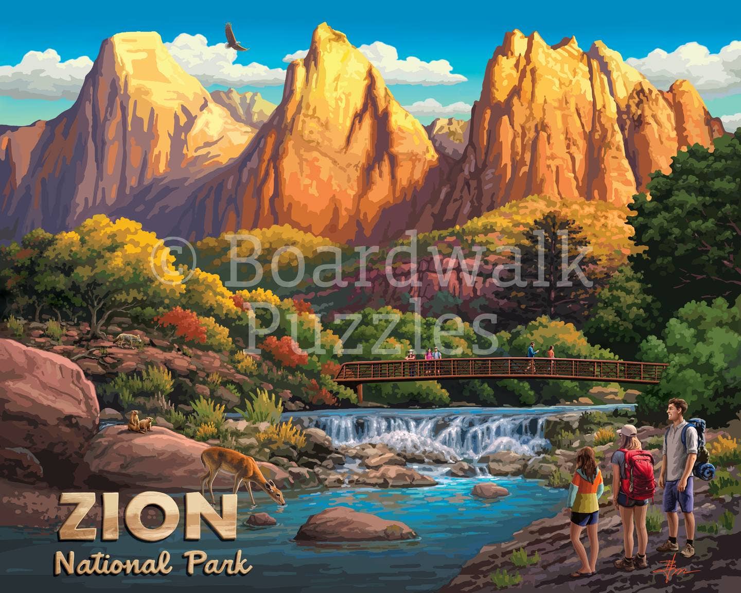 Boardwalk Puzzle Company- Zion National Park - Personal Puzzle - 210 Piece
