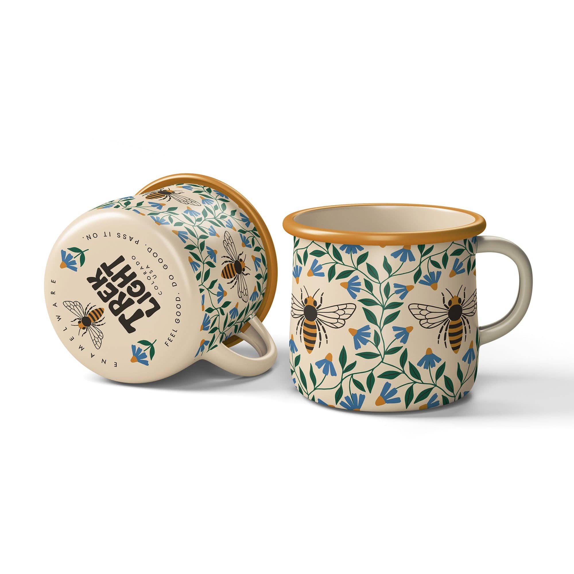 Trek Light- Enamel Coffee & Camp Mug | Honeybee | 16oz