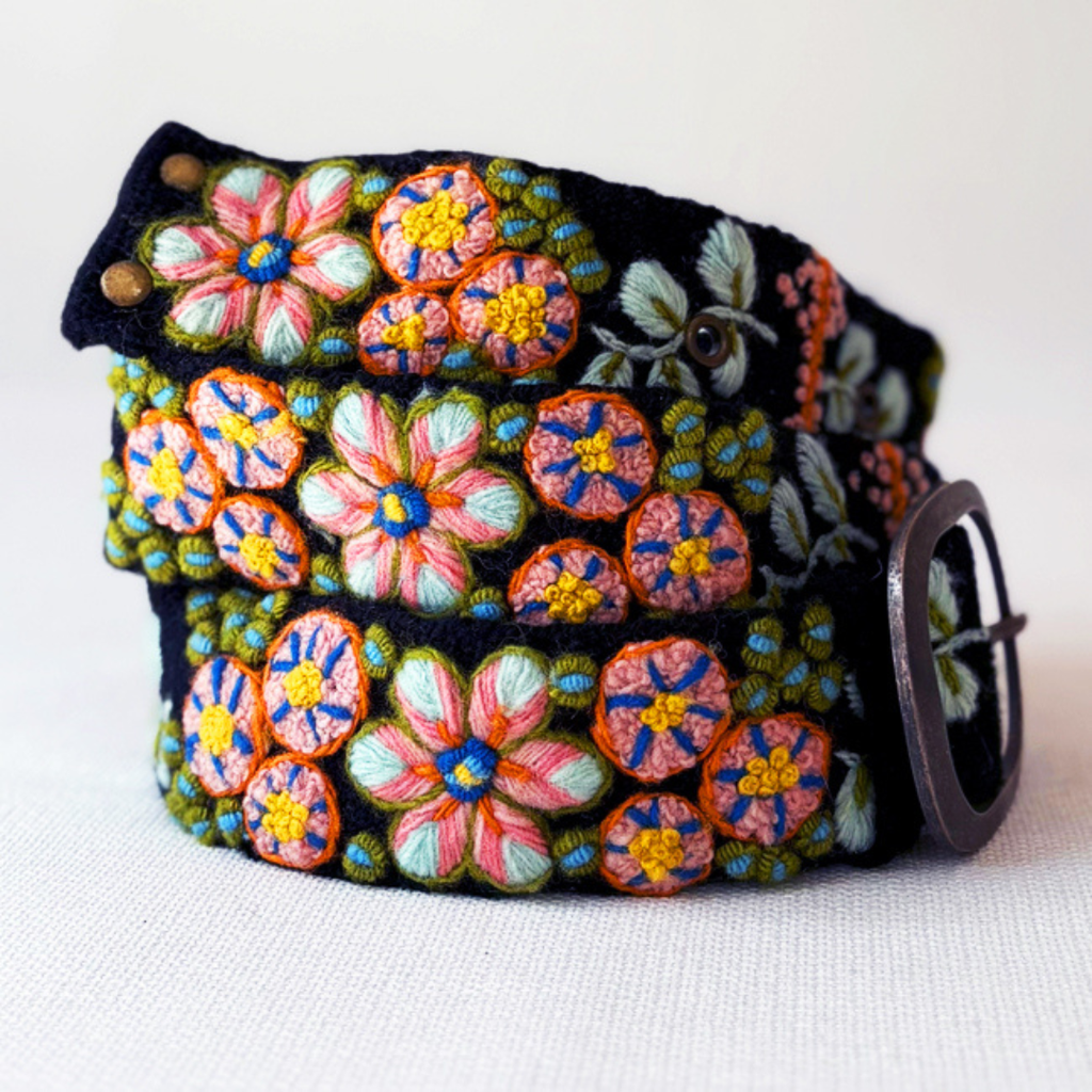 Jenny Krauss- Southwest Walkabout Embroidered Wool Belt