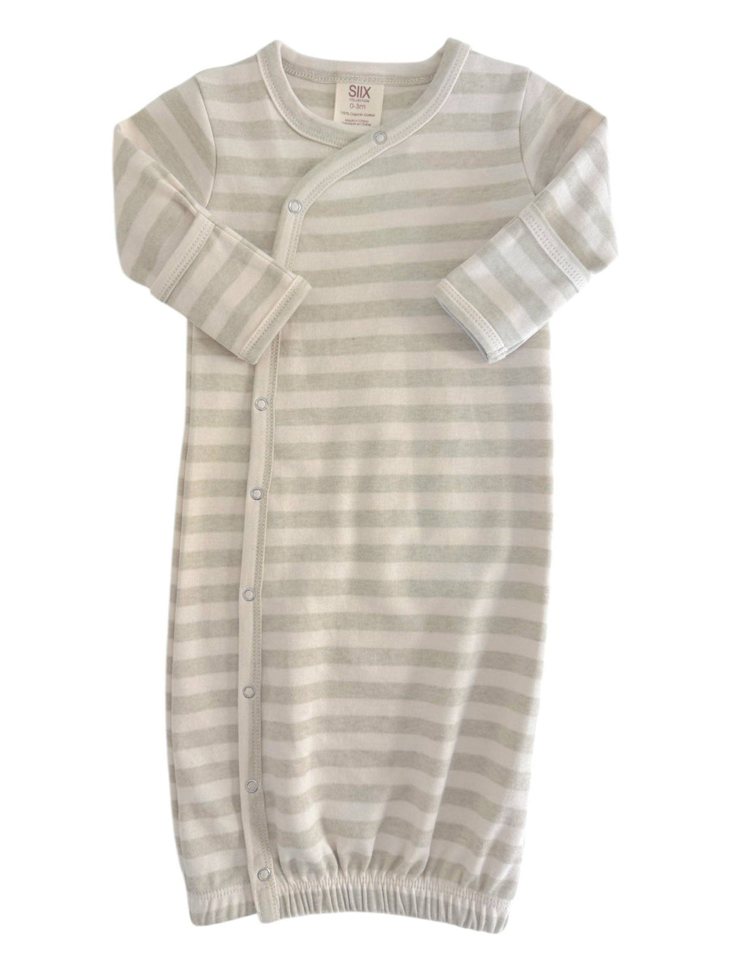 SIIX Collection- Sage Stripe / Organic Gown