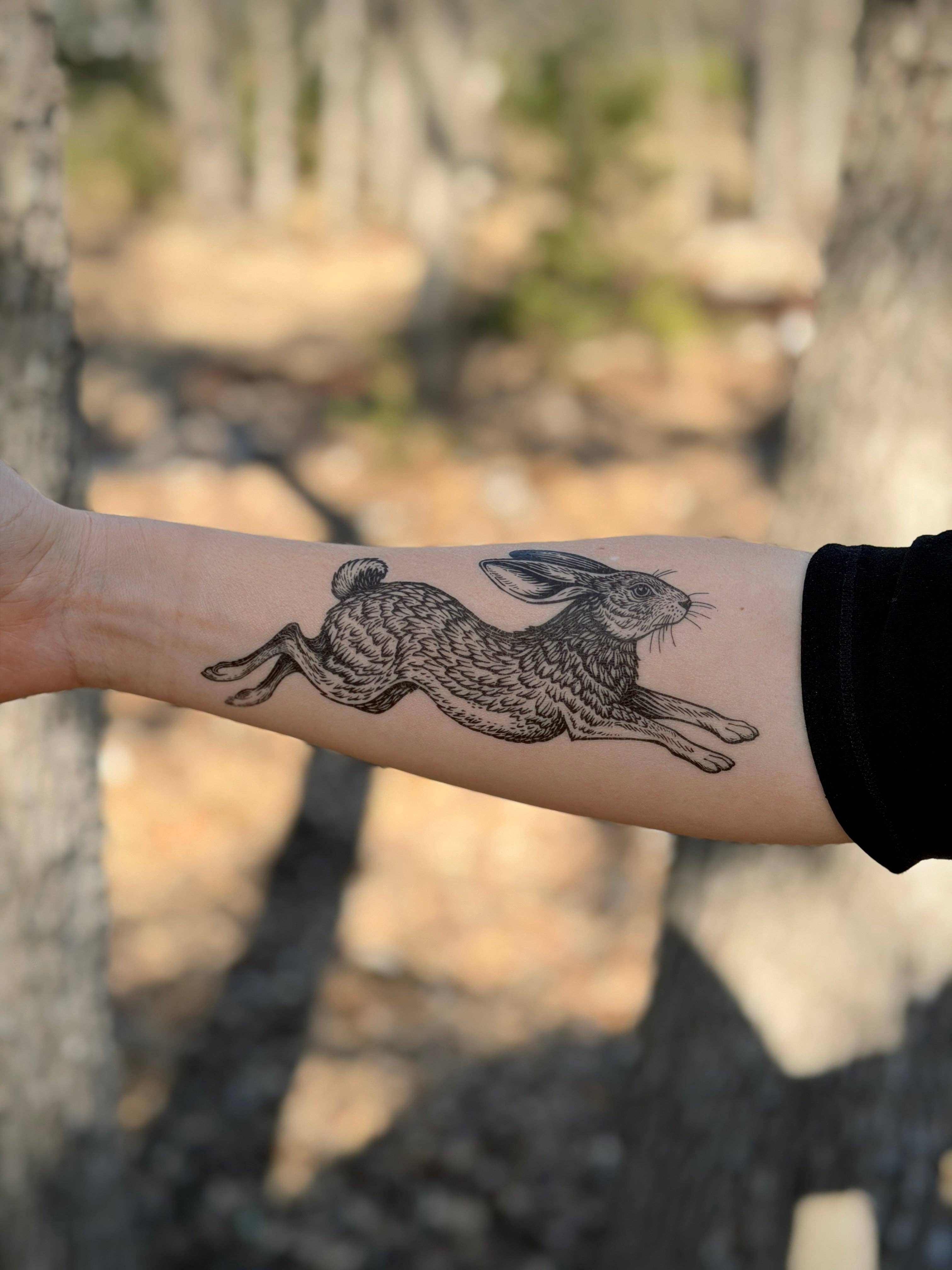 NatureTats- Jackrabbit Temporary Tattoo