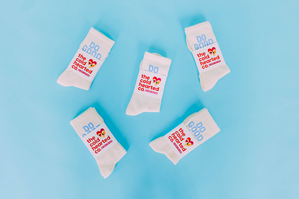 Cold Heart Collective- Cute Do Good Smiley Crew Socks