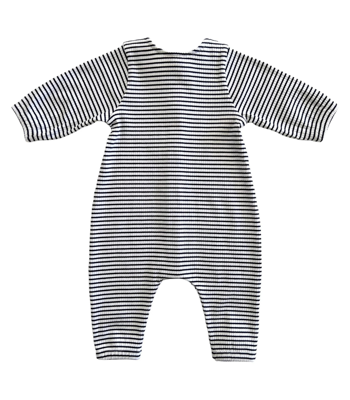 SIIX Collection- Black Stripe / Organic Ribbed Long Sleeve Bay Jumpsuit