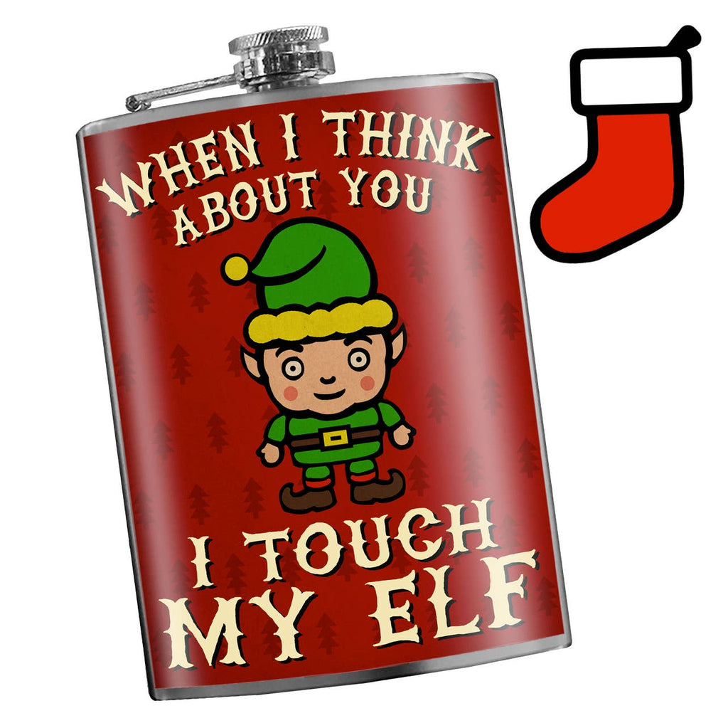 Lucky Jack- Flask - I Touch My Elf, Christmas