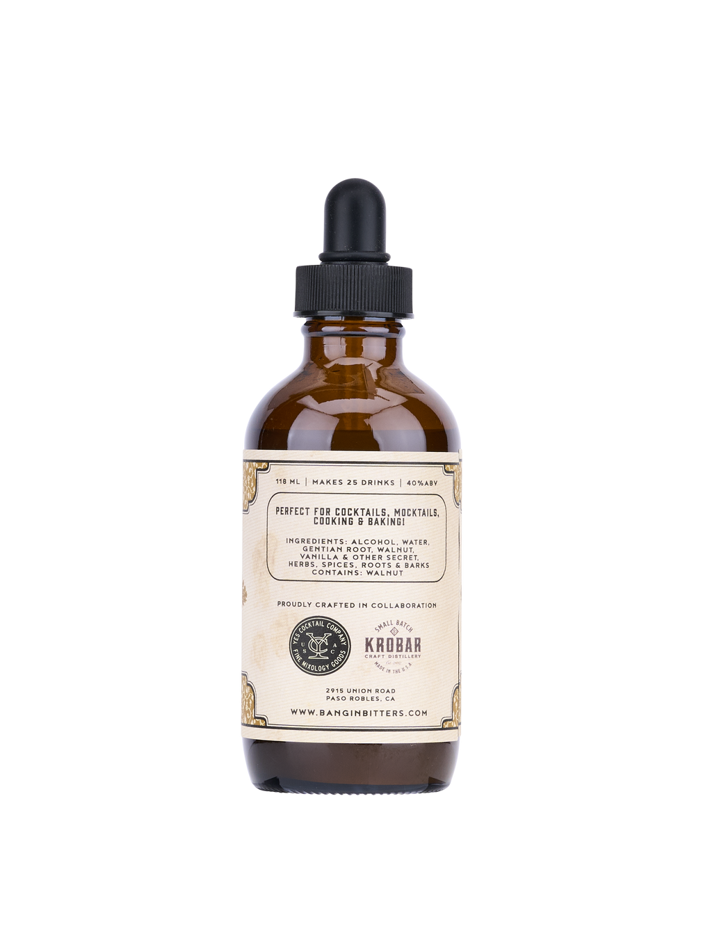 Yes Cocktail Co.- Bangin' Bitters : Toasted Walnut