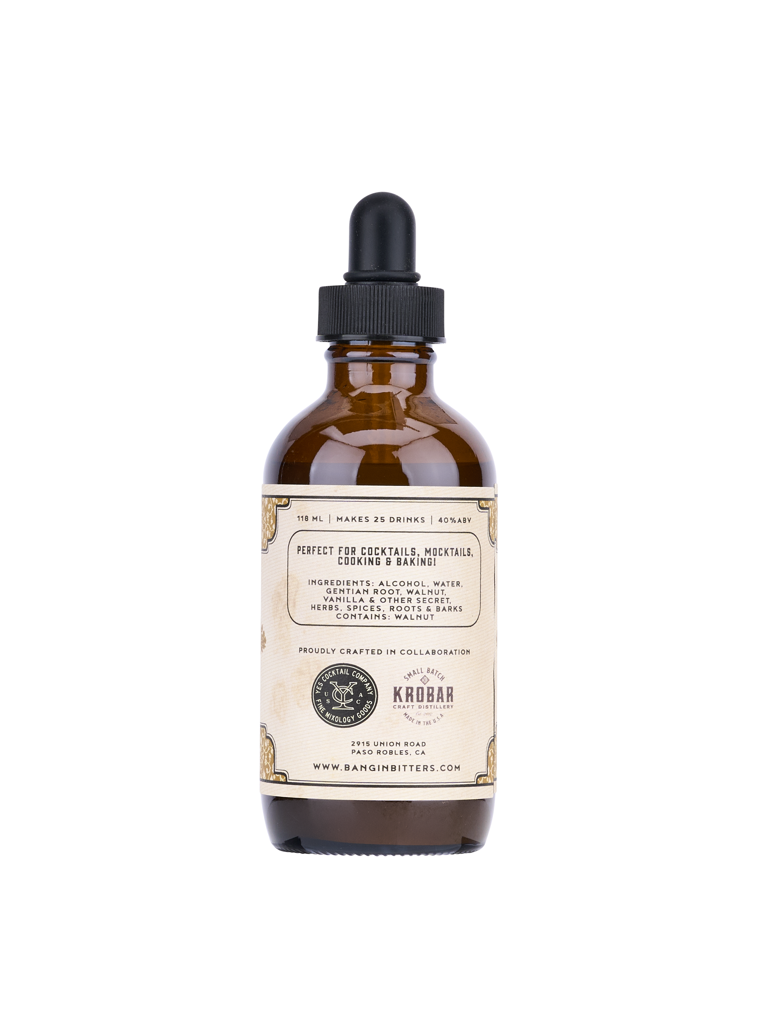 Yes Cocktail Co.- Bangin' Bitters : Toasted Walnut