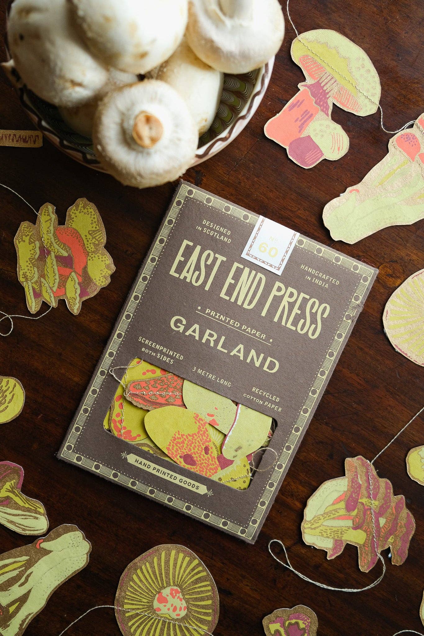 East End Press- Mushroom Sewn Garland