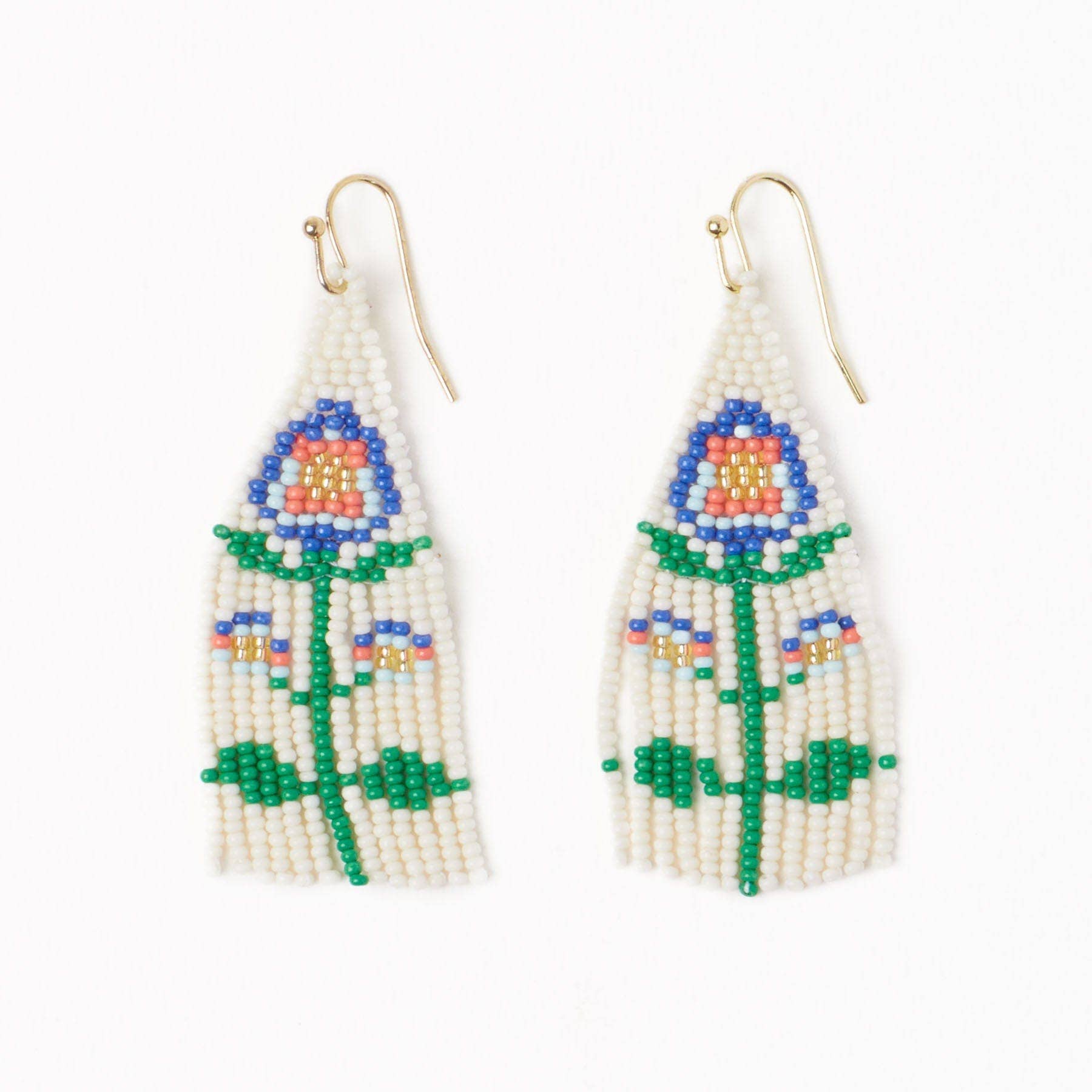 INK + ALLOY- Audrey Small Seed Bead Single Poppy Flower Lapis Wholesale