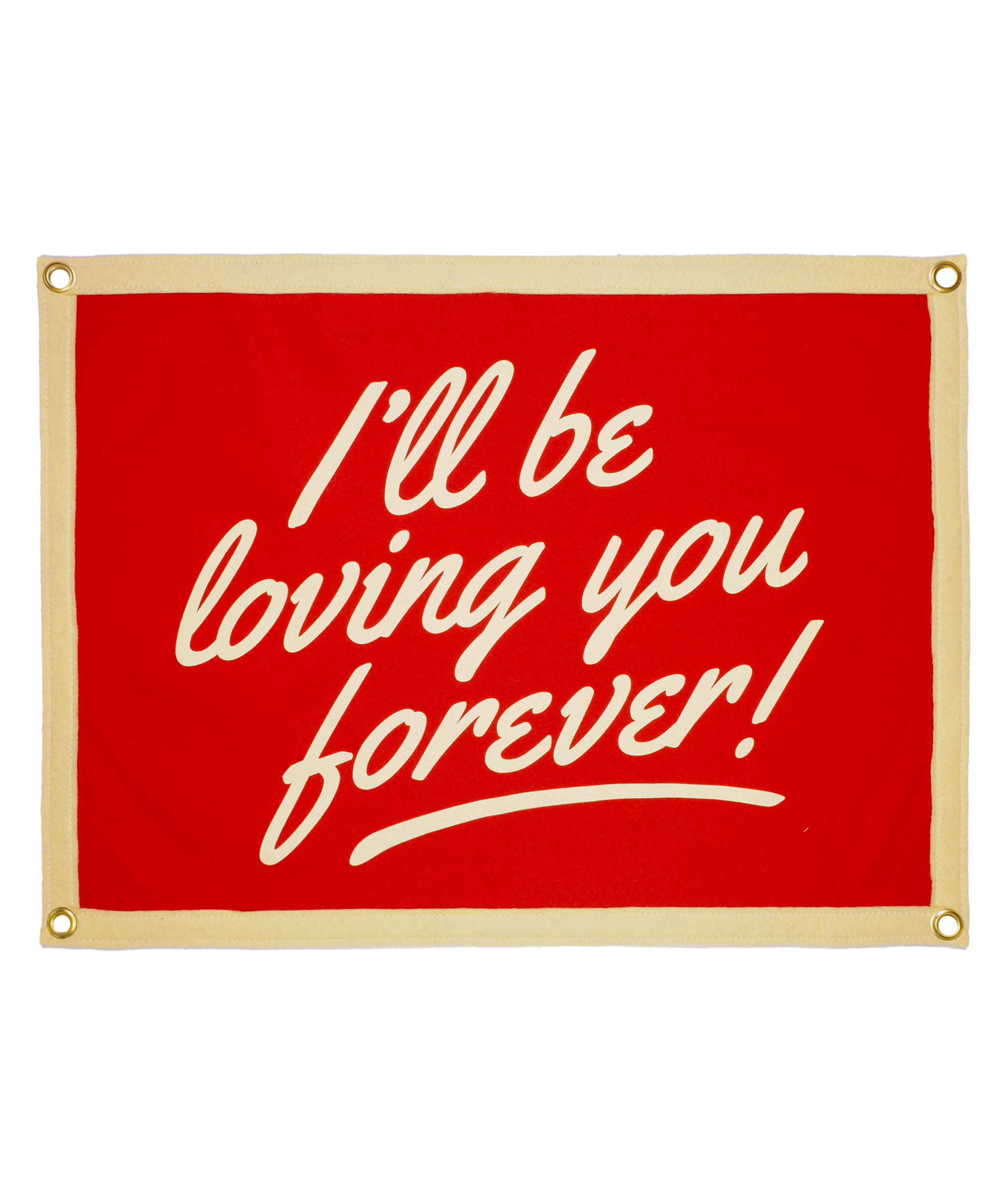 Oxford Pennant- I'll Be Loving You Forever Camp Flag