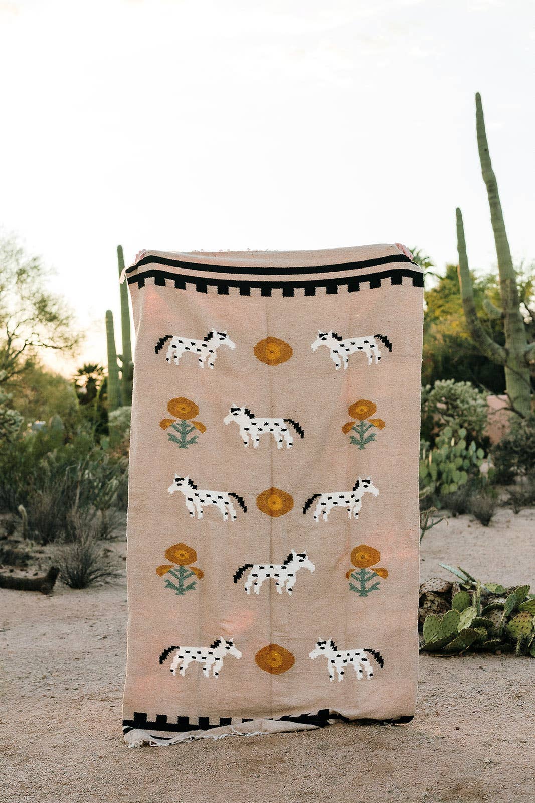 Tribe and True- Poppies 'n Ponies // Handwoven Blanket
