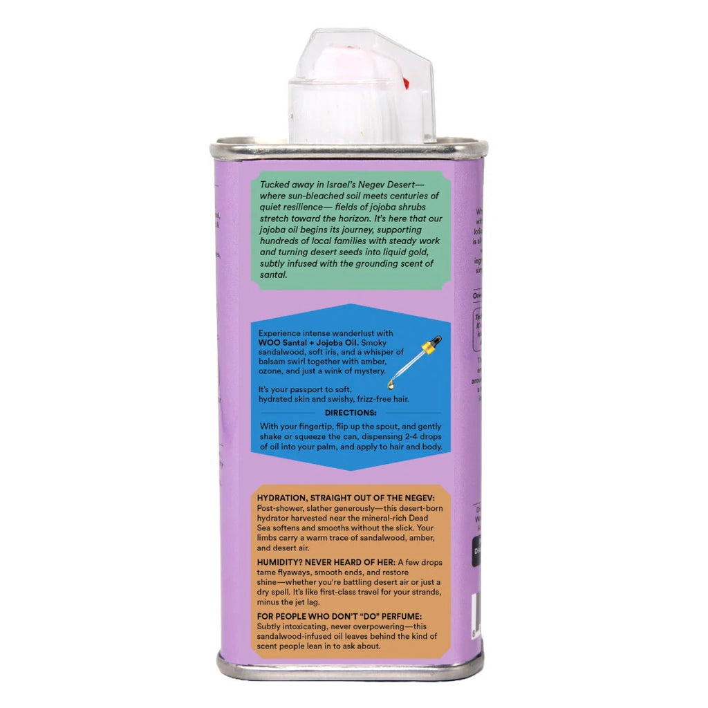 Woo - World of Oils- Santal + Jojoba Oil, 100% Organic