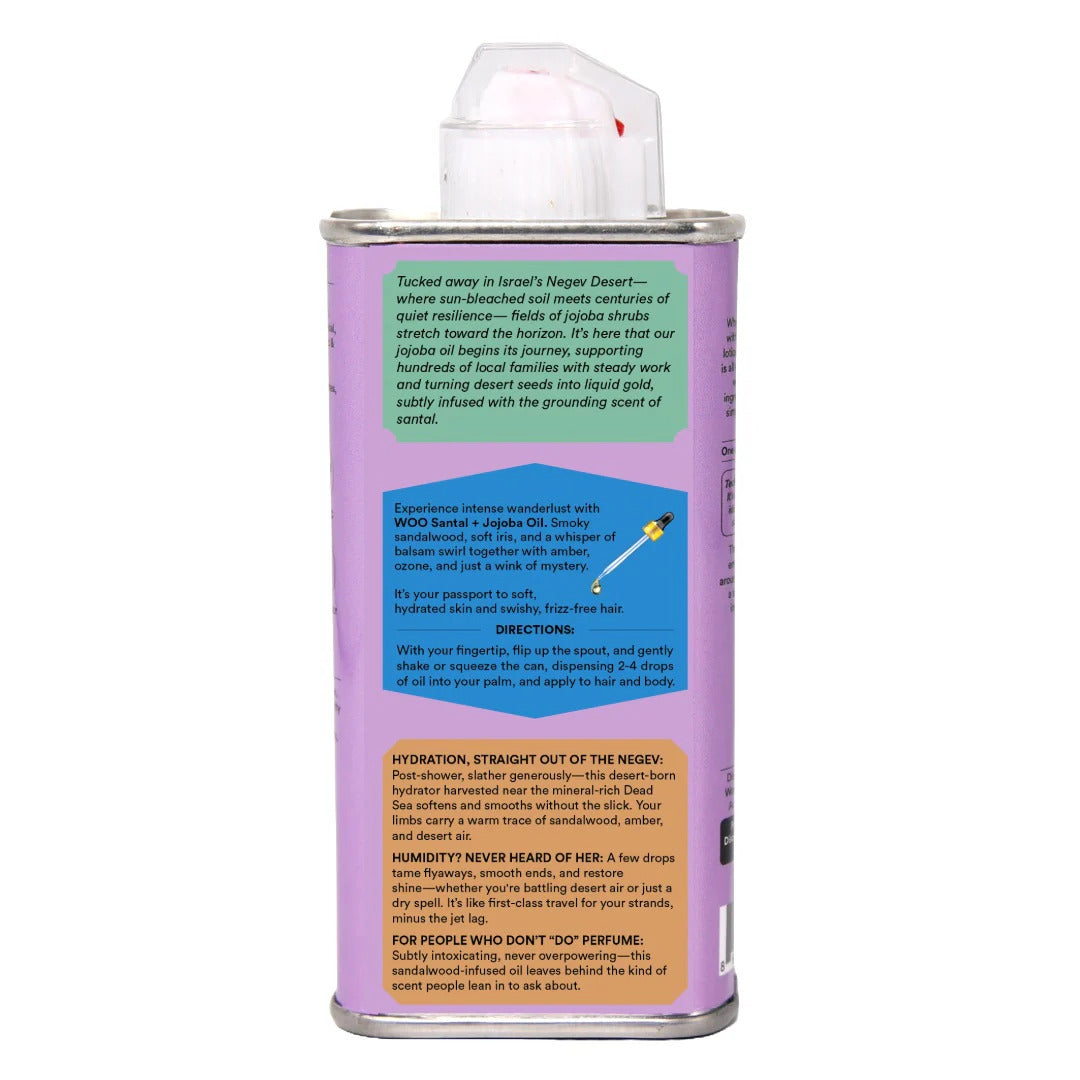 Woo - World of Oils- Santal + Jojoba Oil, 100% Organic