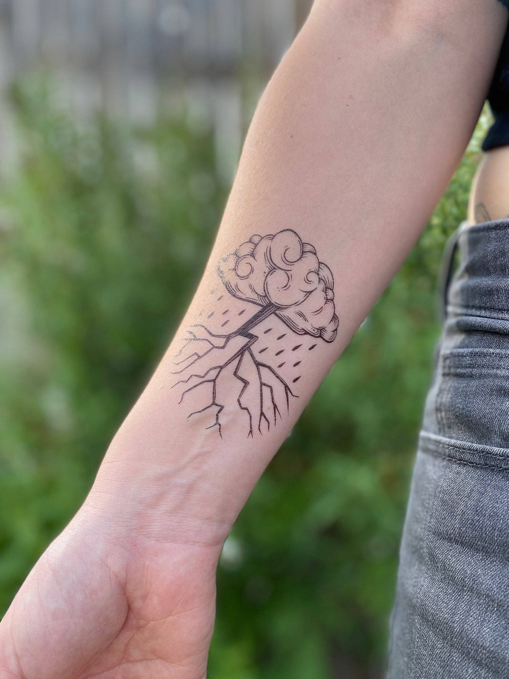 NatureTats- Storm Cloud Temporary Tattoo
