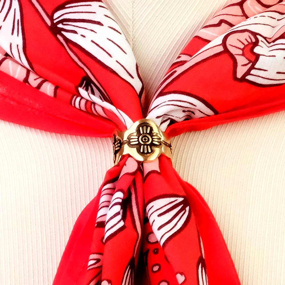 Handker- Gladys Brass Bandana Slide Ring