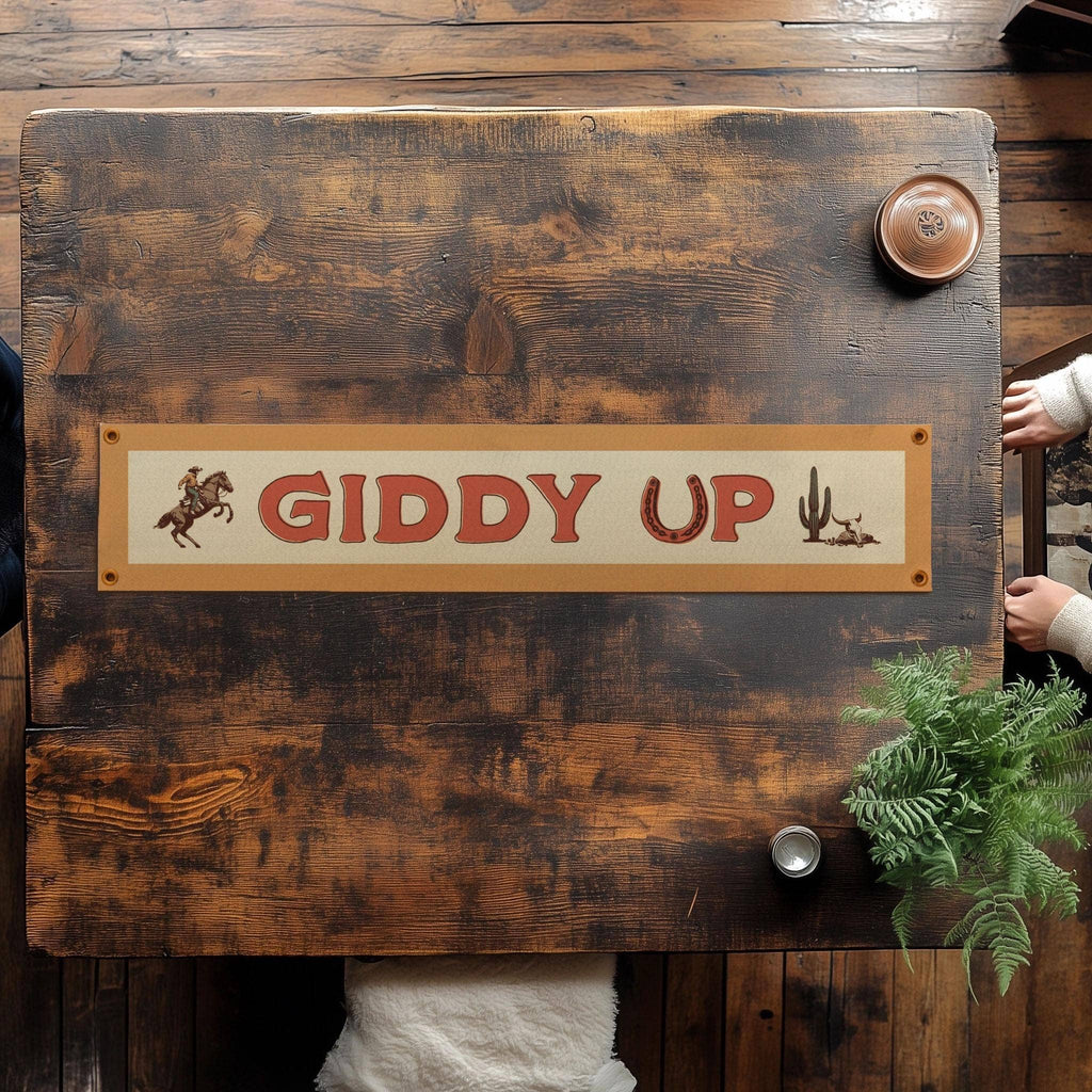 Benoit's Design Co.- Giddy Up Felt Sign Banner