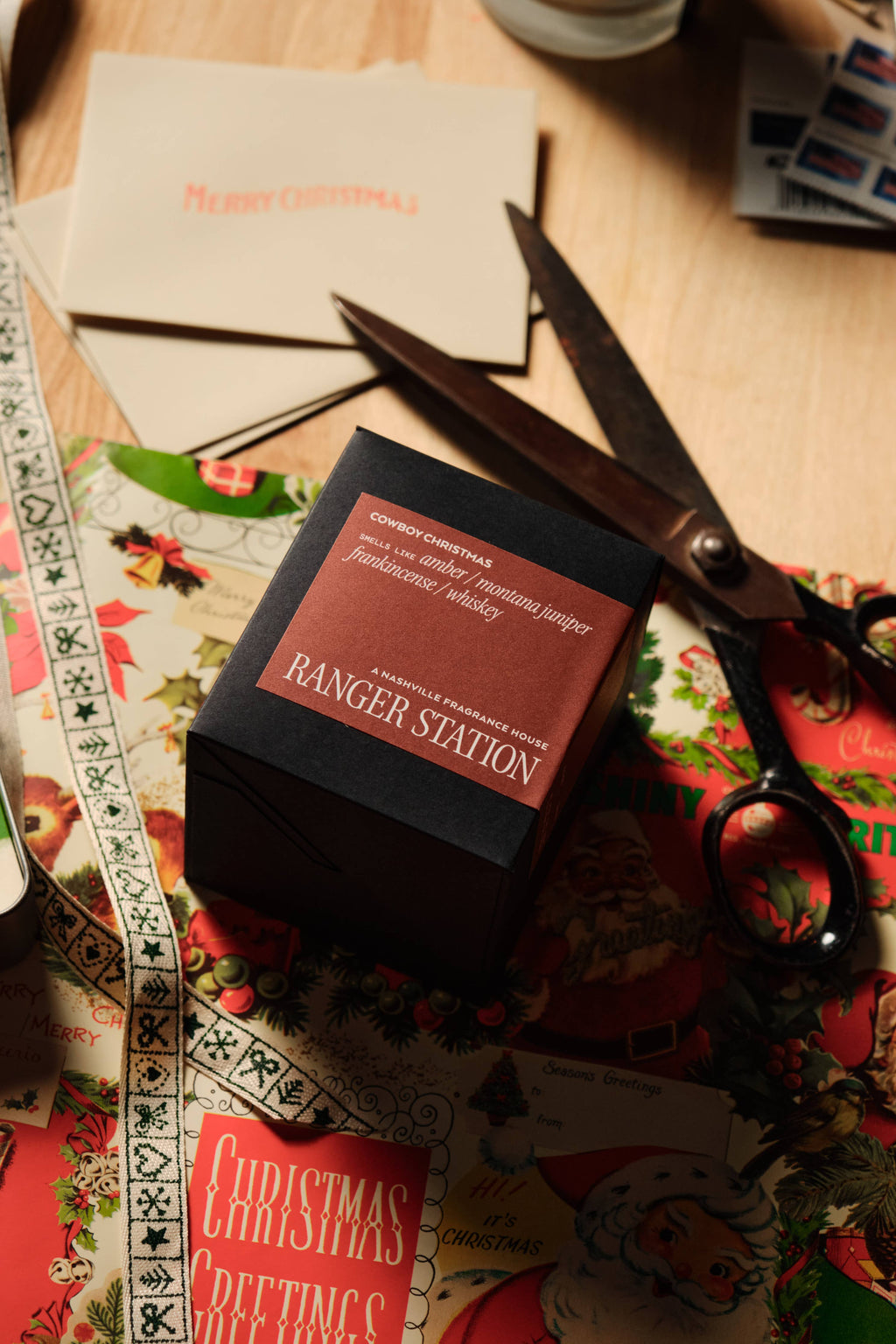 Ranger Station- Cowboy Christmas Candle