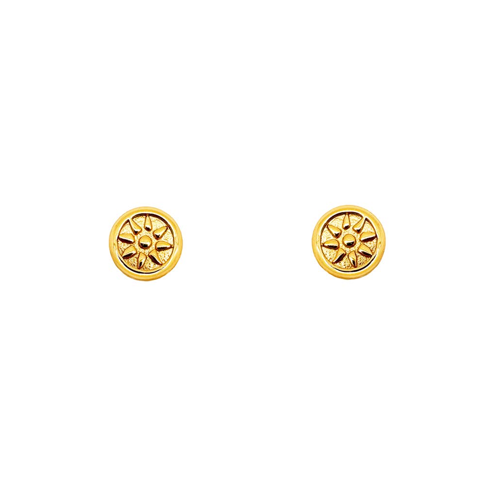Bronwen Jewelry- Tiny Charm Post Earrings - Soleil