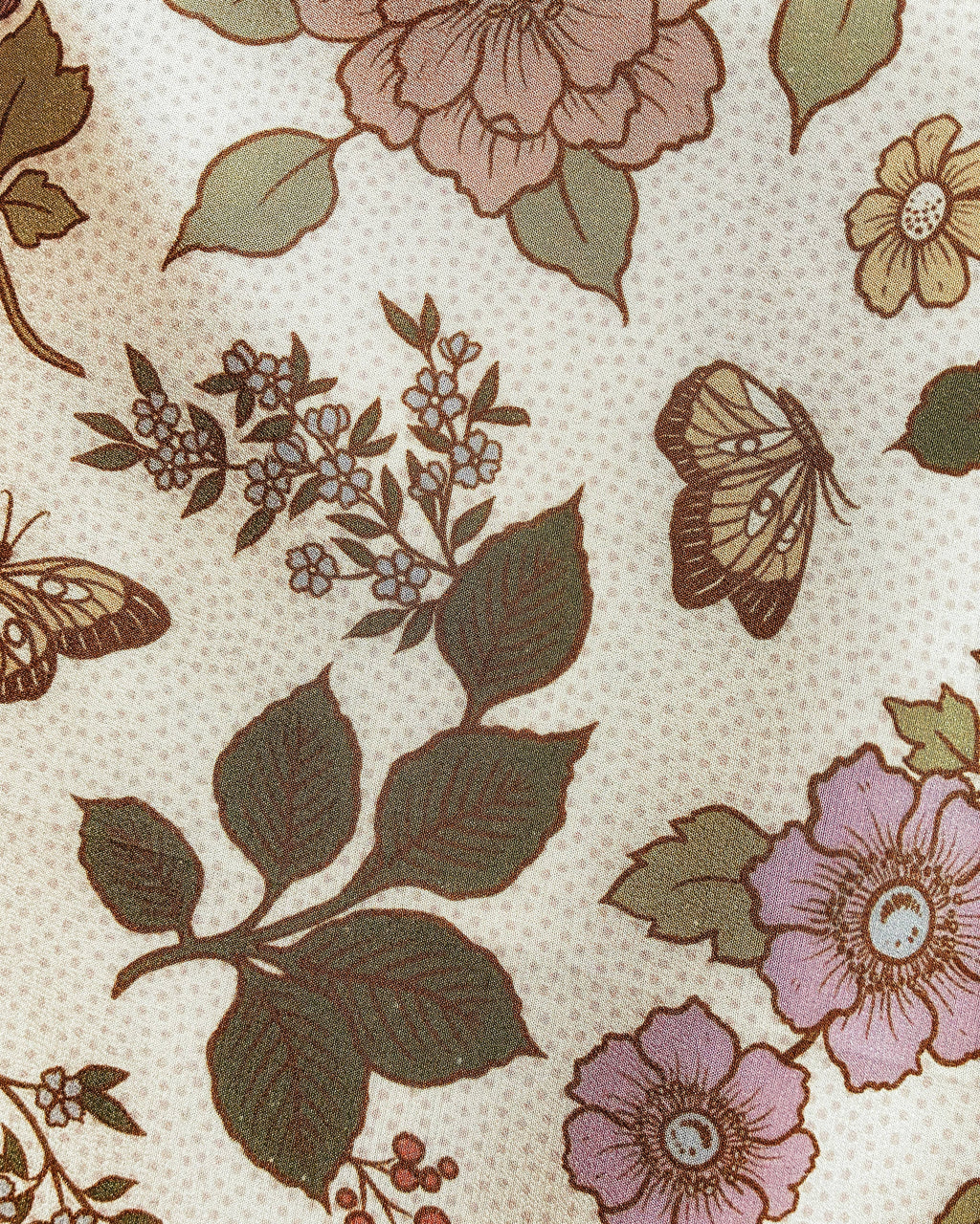 Flora West Design- 100% Silk Bandana Western Floral & Butterfly  – 23” Square