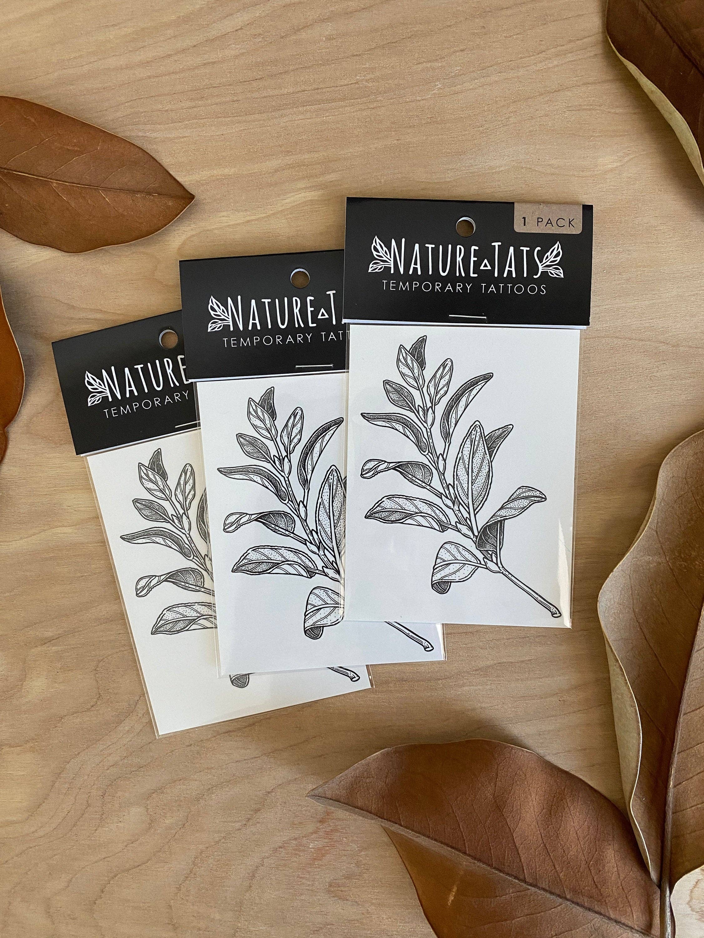 NatureTats - Sage Sprig Temporary Tattoo