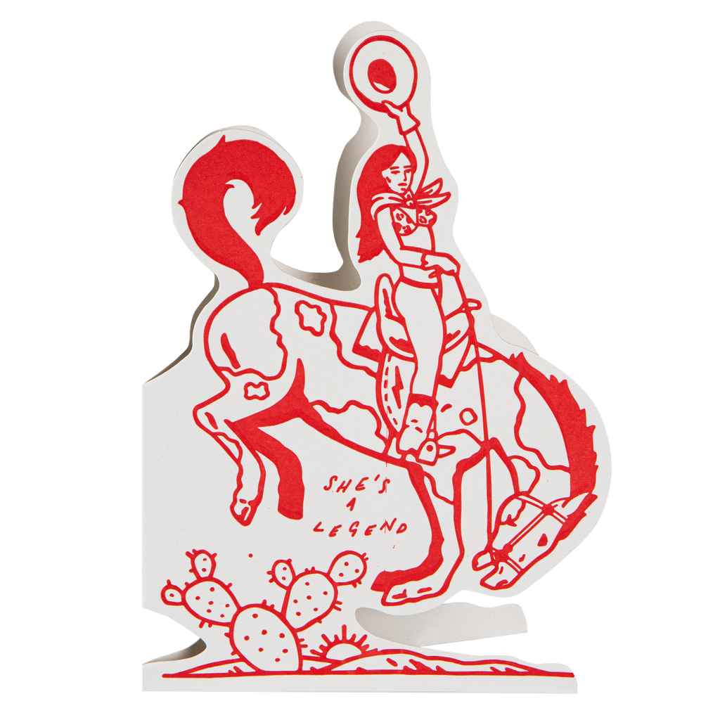 Archivist- She's A Legend Cowgirl | Cut-Out - Greeting Card