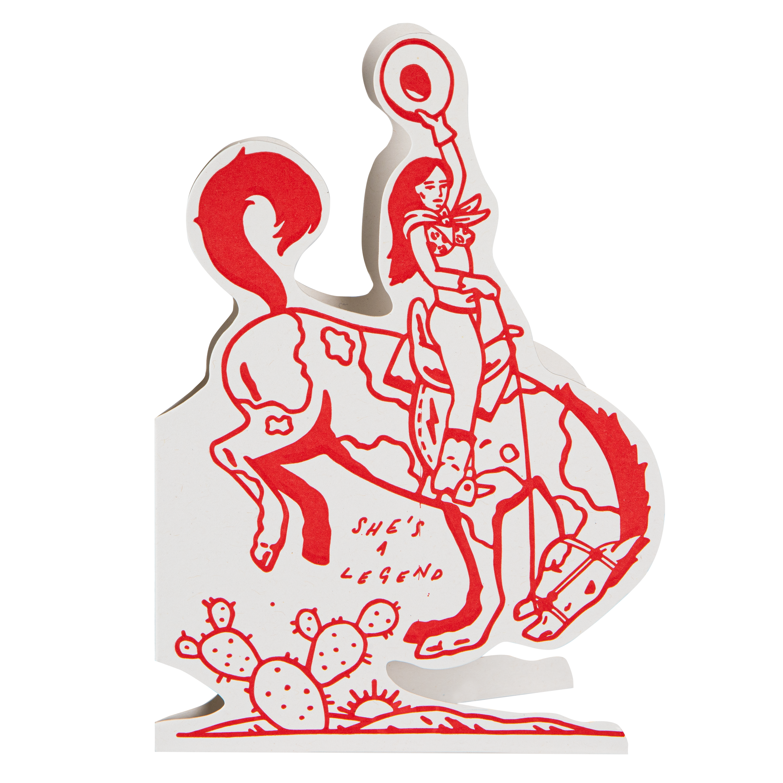 Archivist- She's A Legend Cowgirl | Cut-Out - Greeting Card