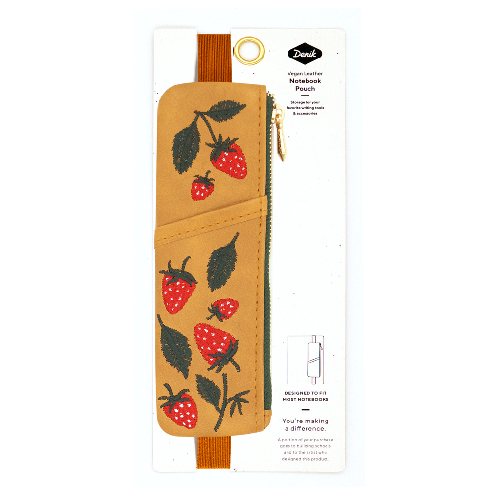 Denik- Elana's Berries Embroidered Notebook Pouch