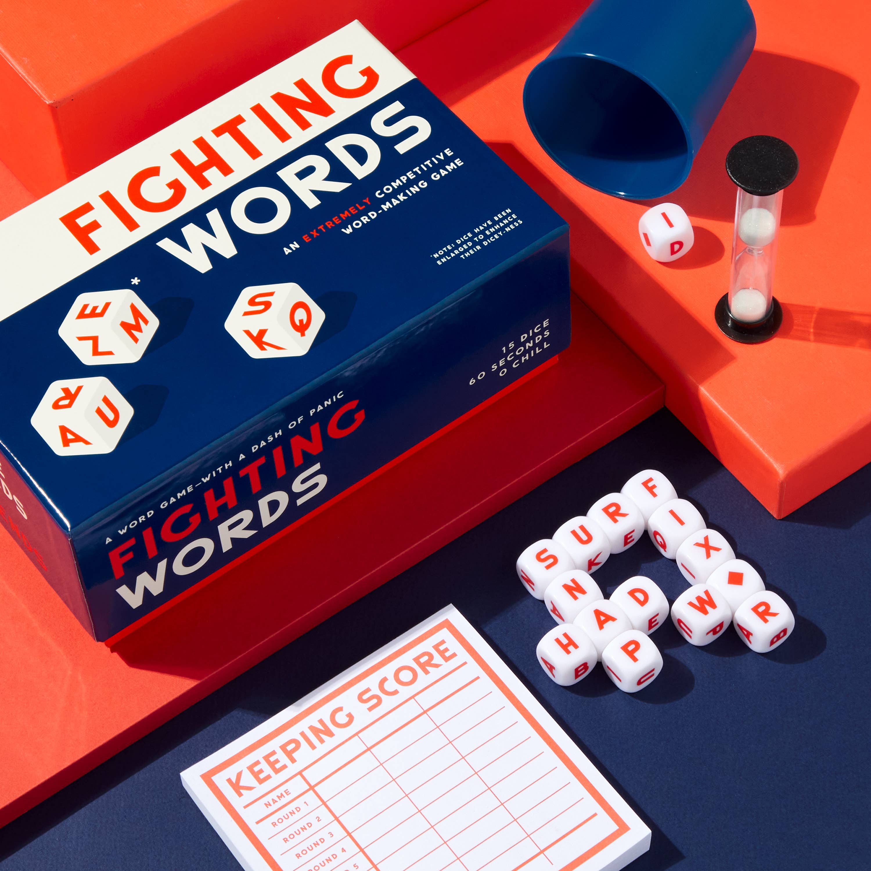 Chronicle Books- Brass Monkey Fighting Words Dice Game