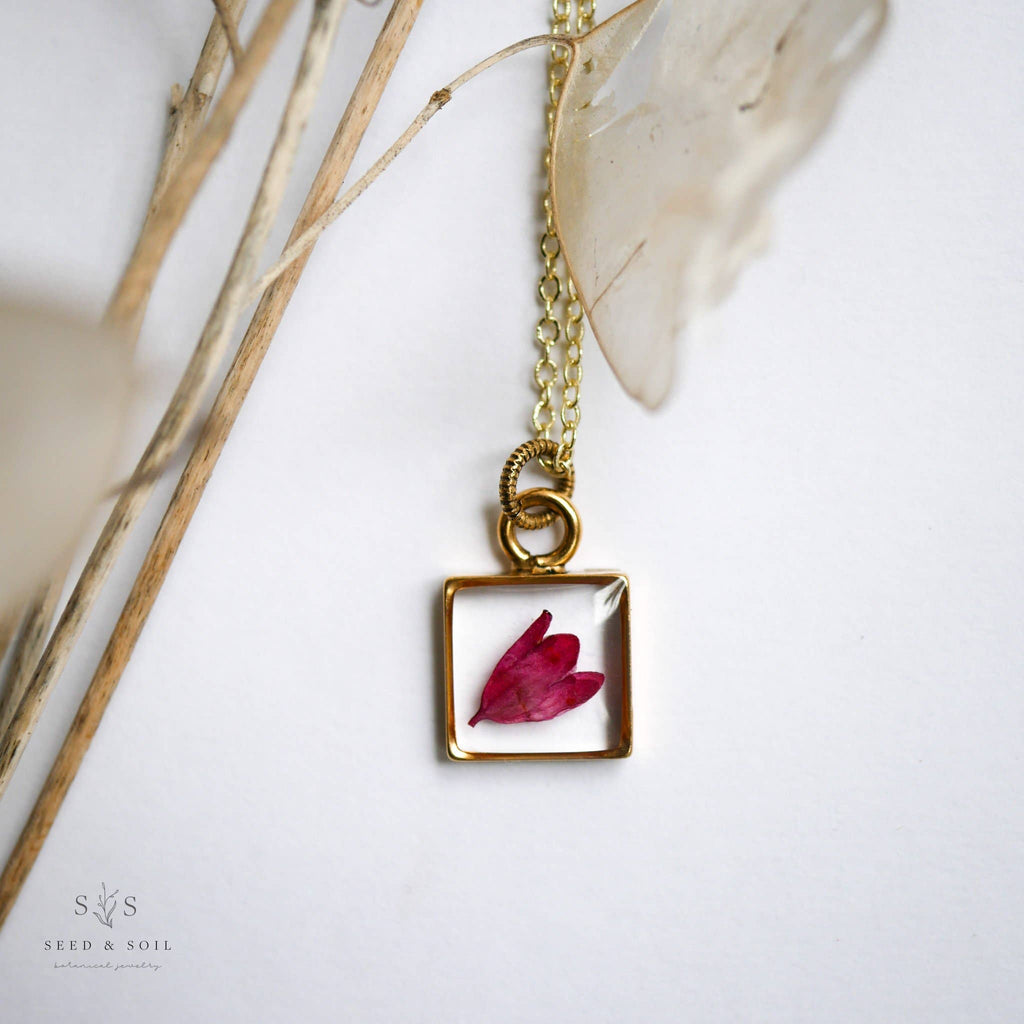 Seed & Soil- Small Square Pendant