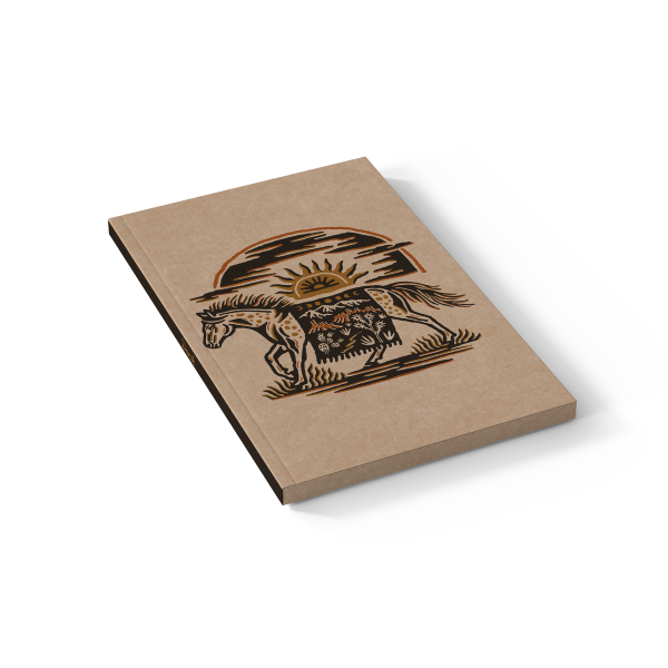 RaycoDesign — Western Horse Kraft Layflat Notebook KLC2316KL