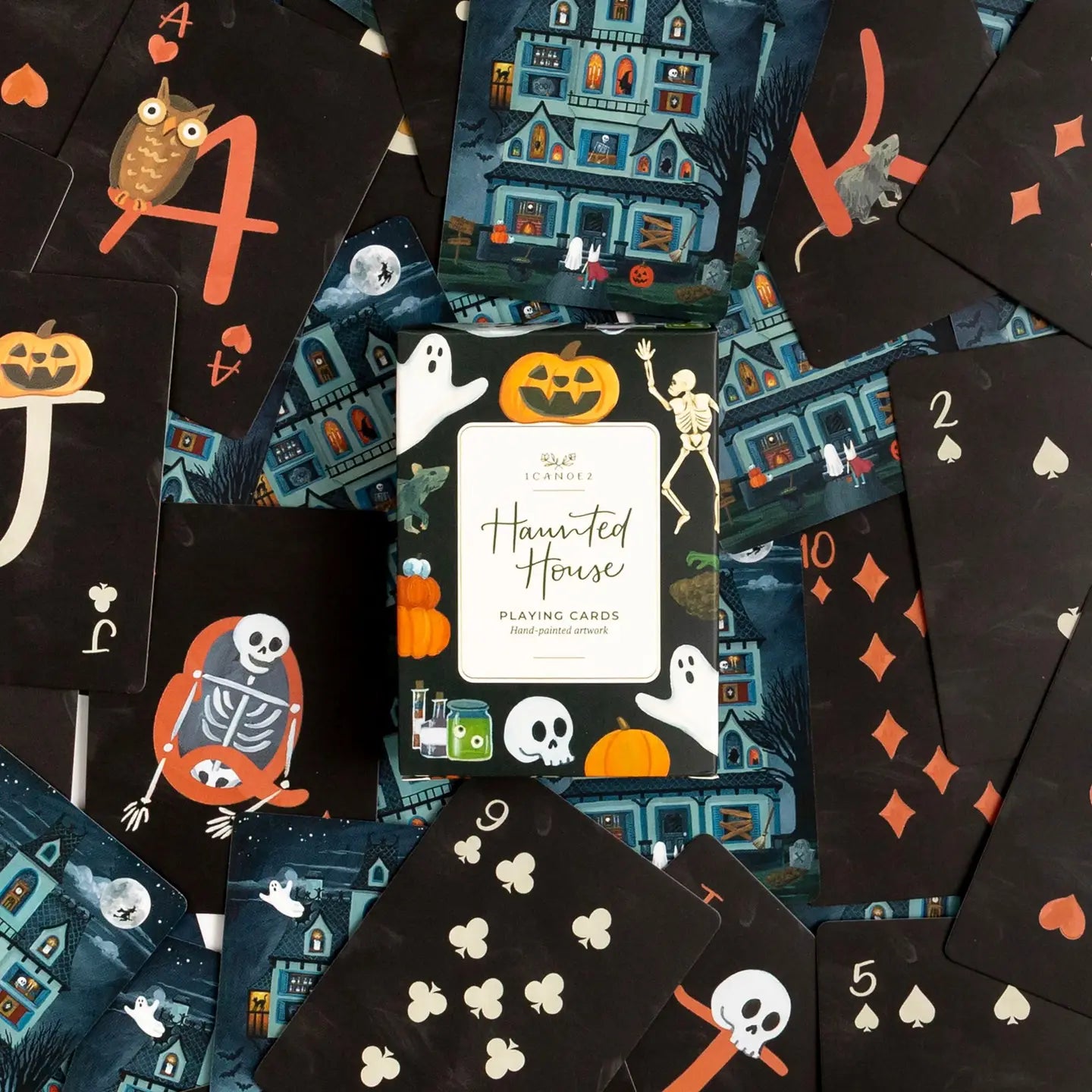 1canoe2- Haunted House Halloween Deck of Playing Cards