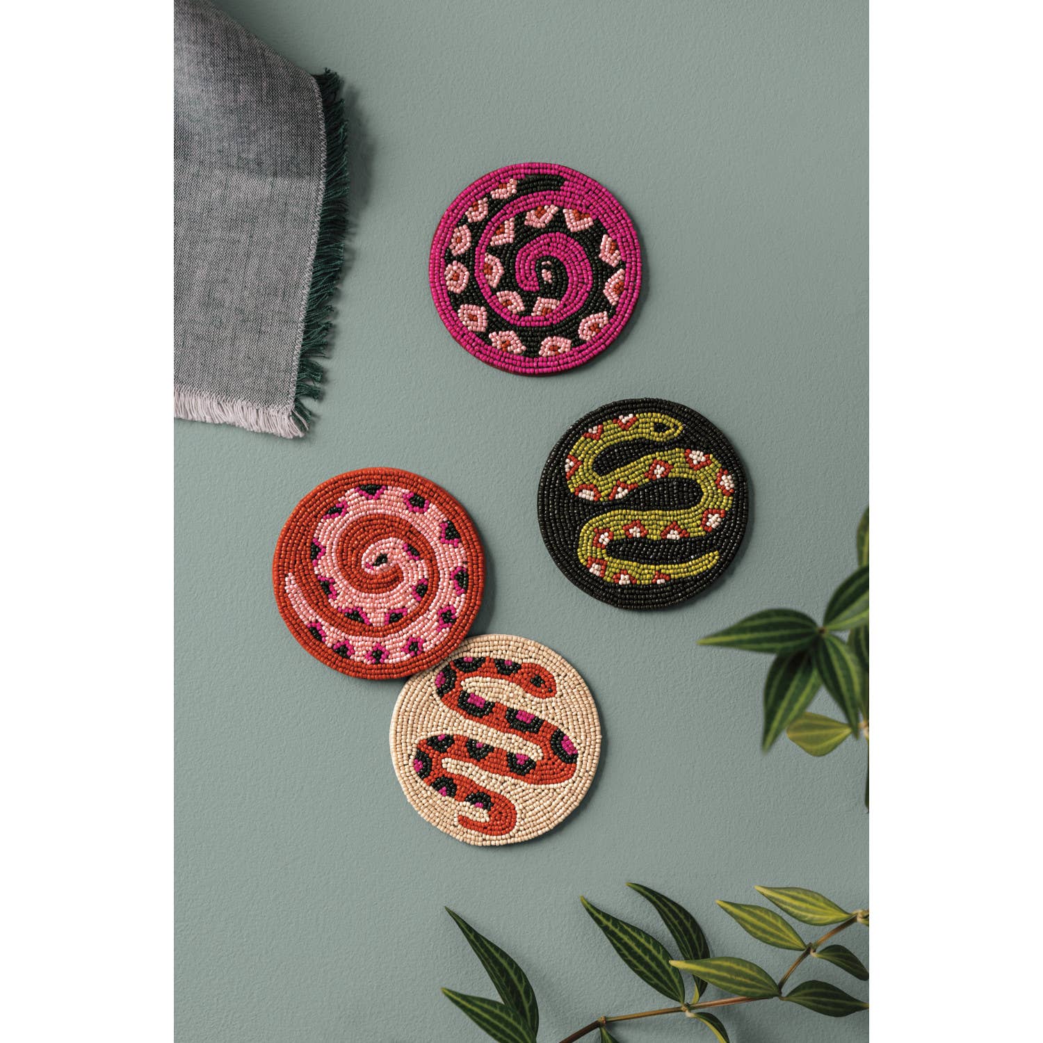 Danica Studio- Gardenland Beaded Coasters Set of 4