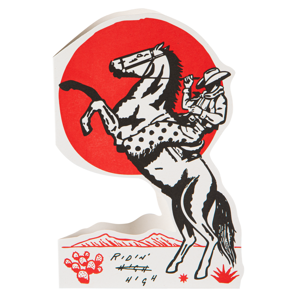 Archivist- Ridin' High Cowboy | Cut-Out - Greeting Card