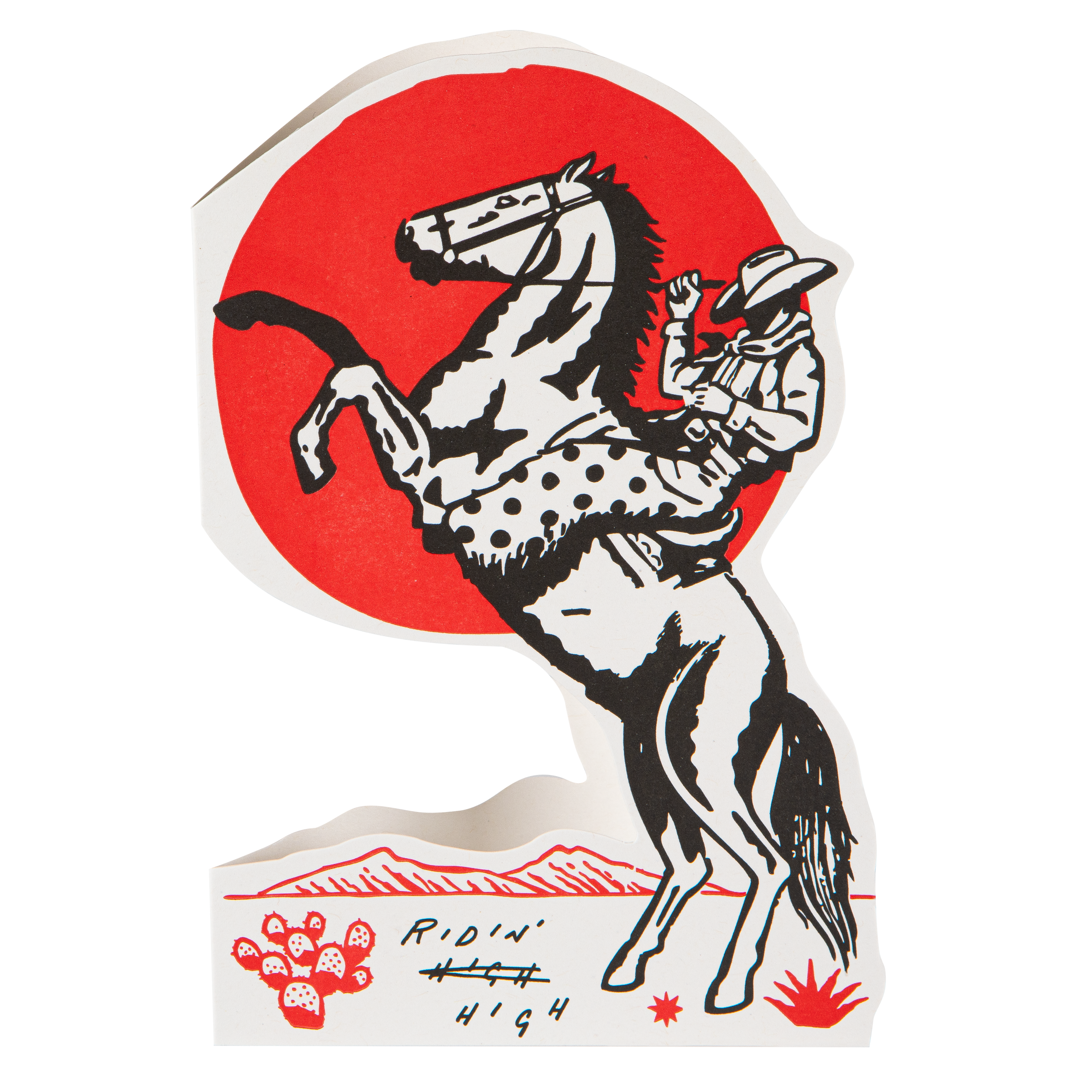 Archivist- Ridin' High Cowboy | Cut-Out - Greeting Card