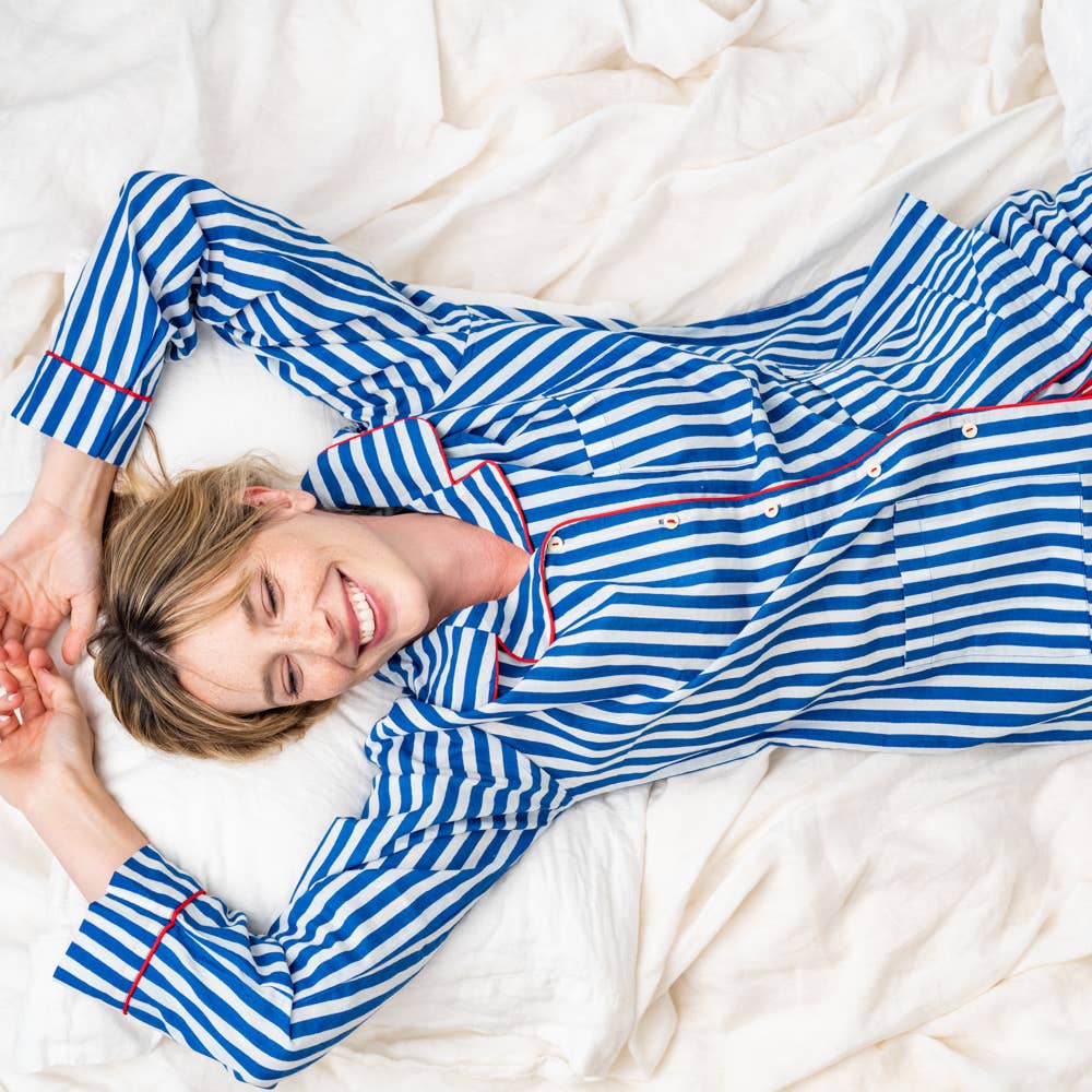 INK + ALLOY- Bonnie Pajama Set Blue & White