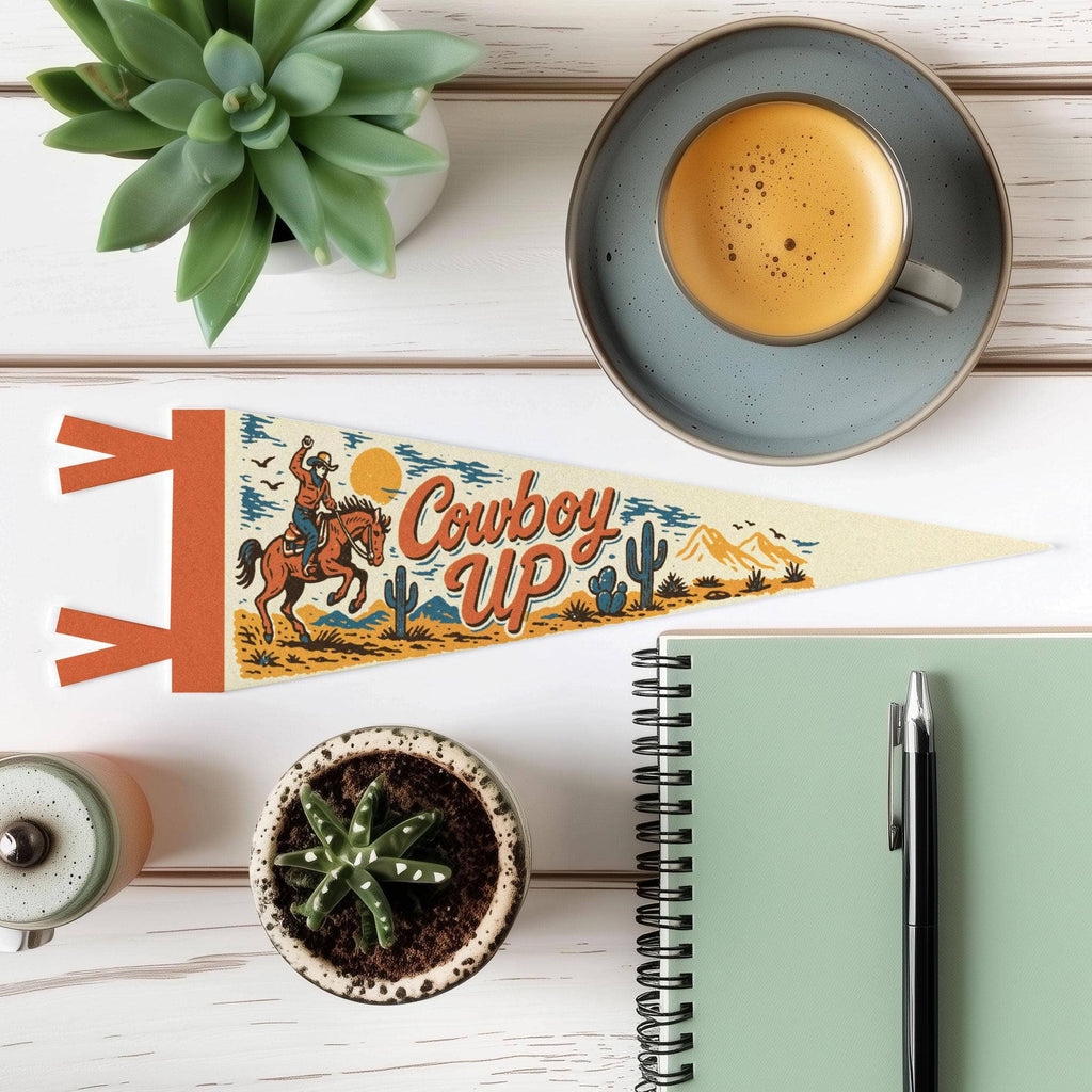 Benoit's Design Co.- Cowboy Up Felt Pennant