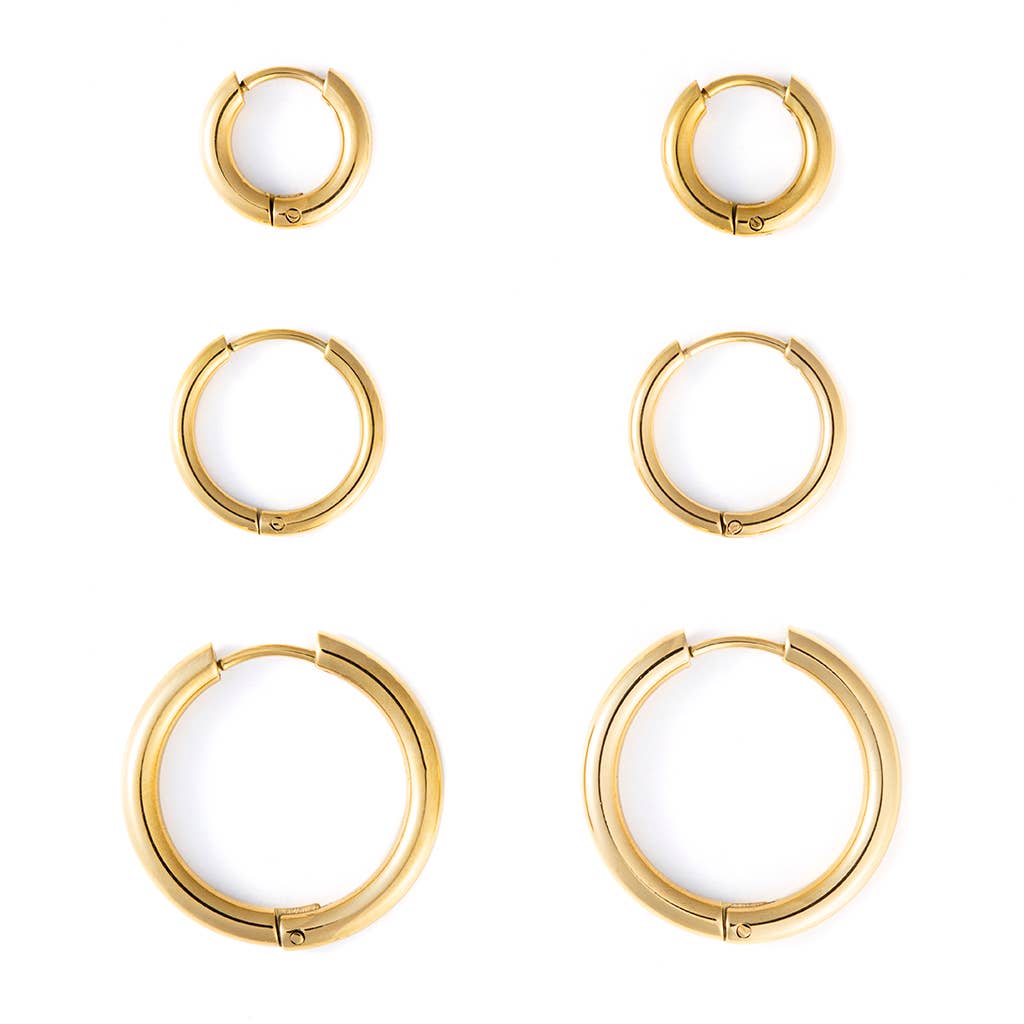 Bronwen- Handy Huggie Hoops - Large