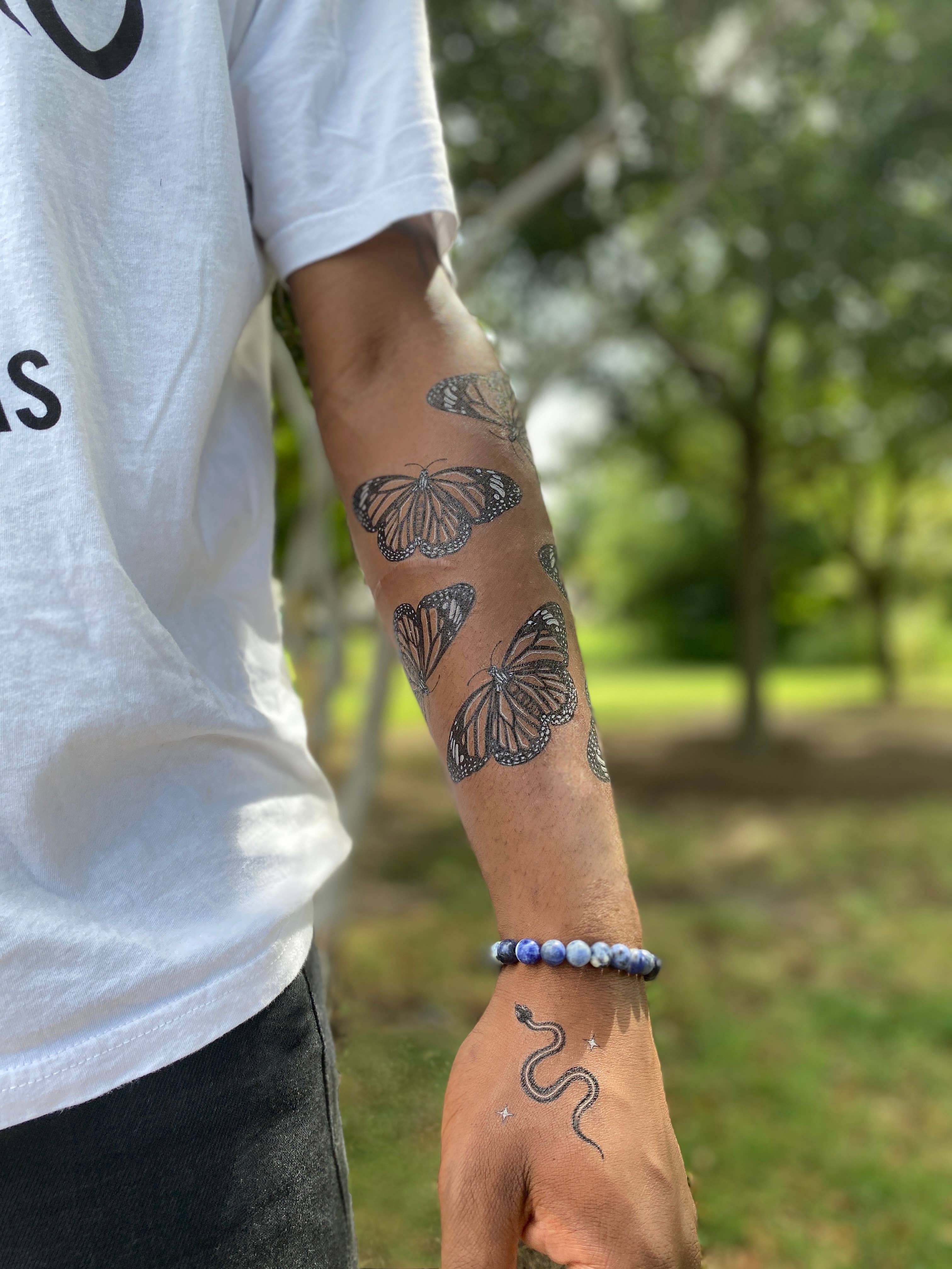 NatureTats - Monarch Butterfly Temporary Tattoo