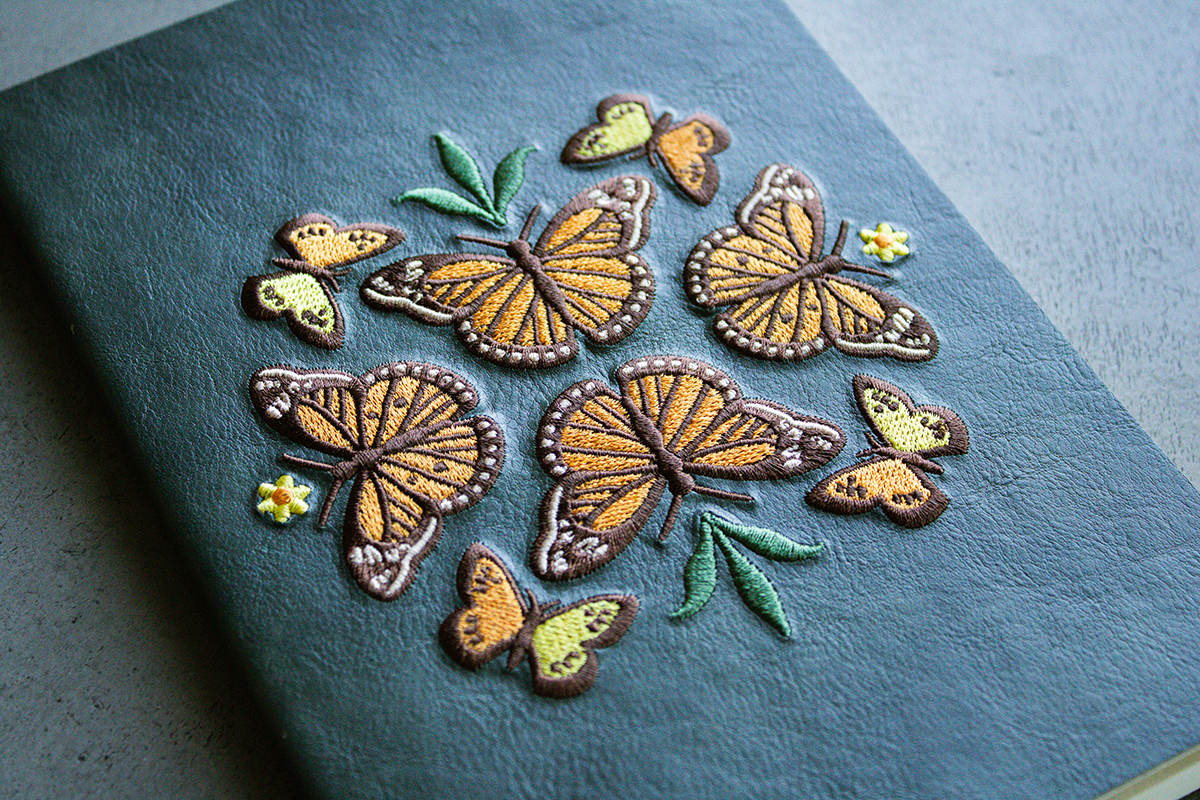 Denik- Butterfly Dance Embroidered Journal Notebook