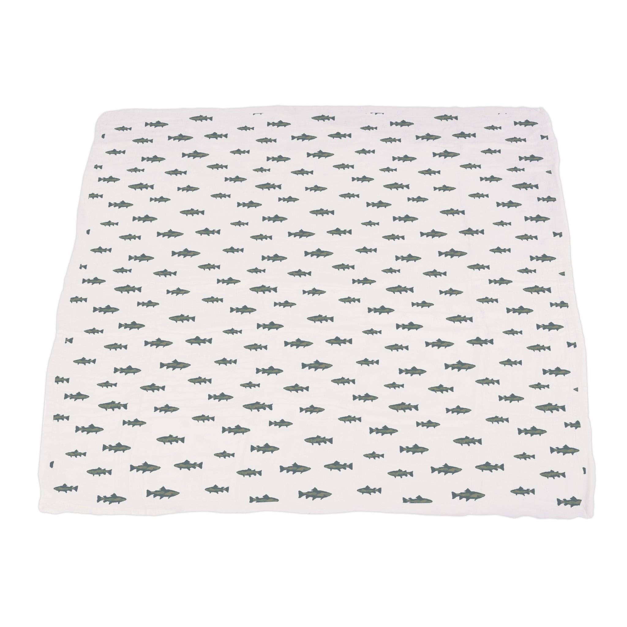 Gone Fishing and Hunter's Camo Bamboo Newcastle Throw Blanket - Thumbnail 3