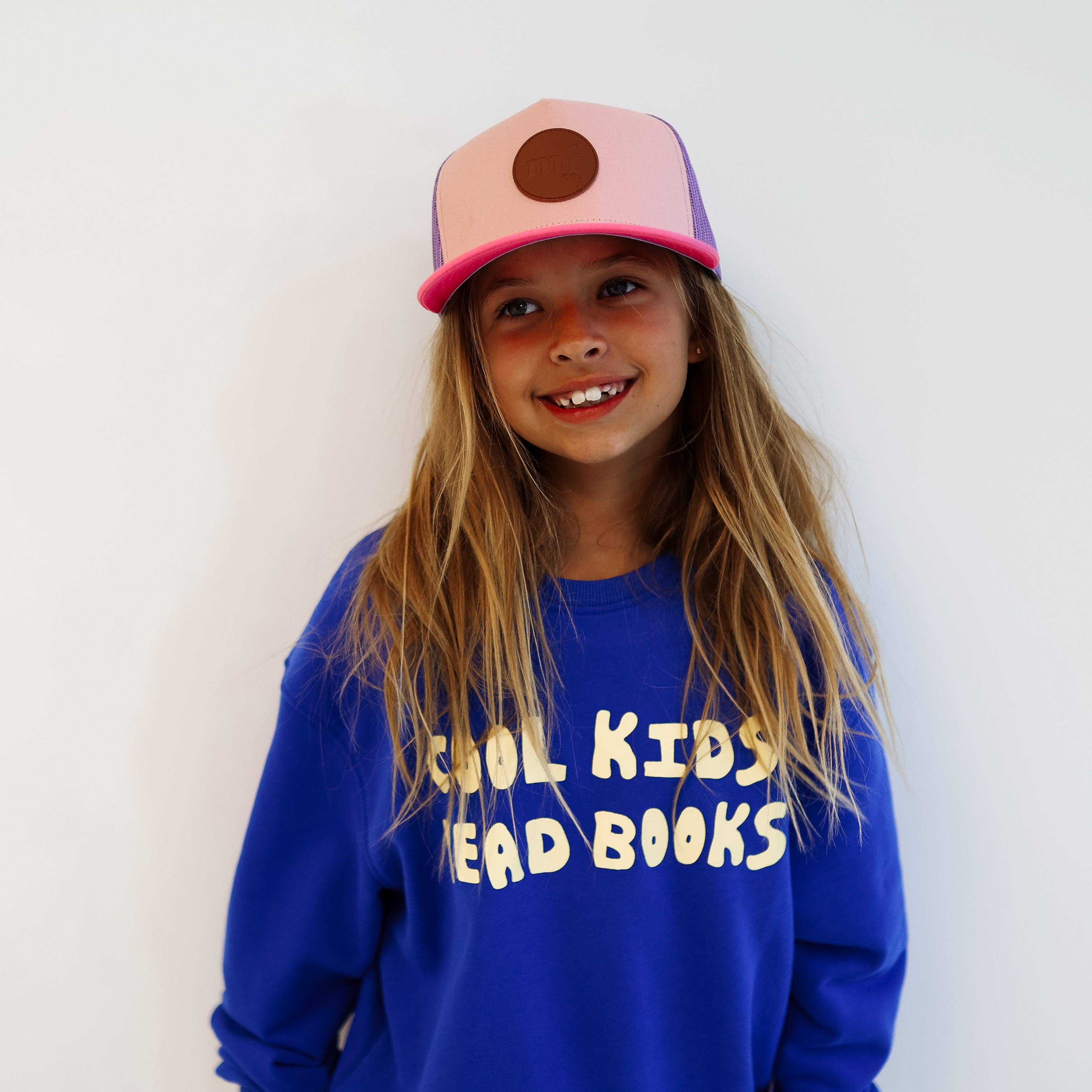 Minimalist Folk Co.- Cool Kids Read Books | ROYAL BLUE | oversized drop shoulder | KIDS