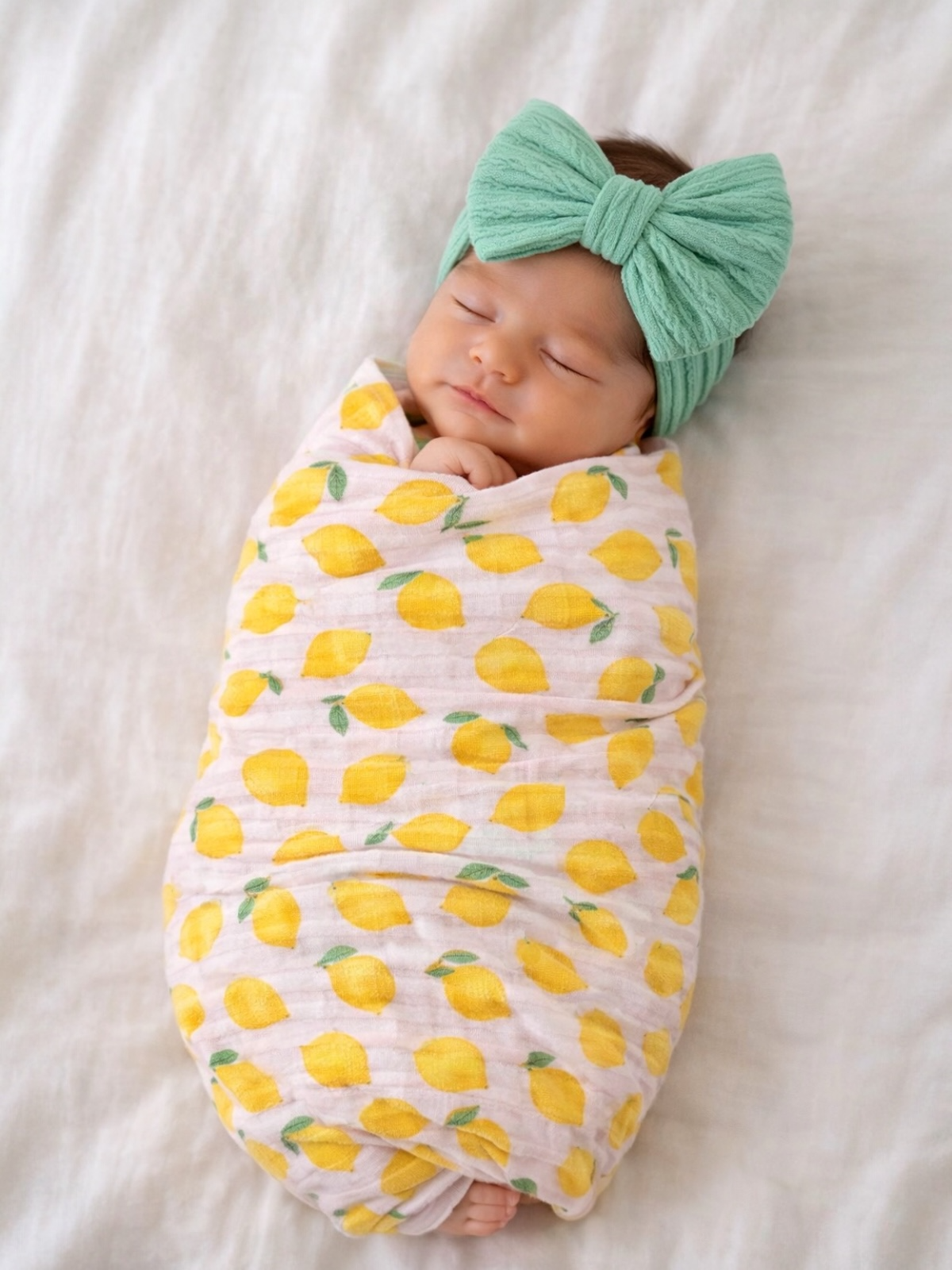 SIIX Collection- Lemon Sorbet / Muslin Swaddle