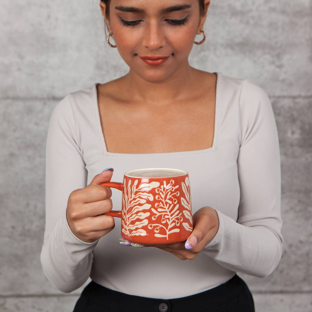 Danica Studio- Entwine Imprint Stoneware Mugs 12 oz