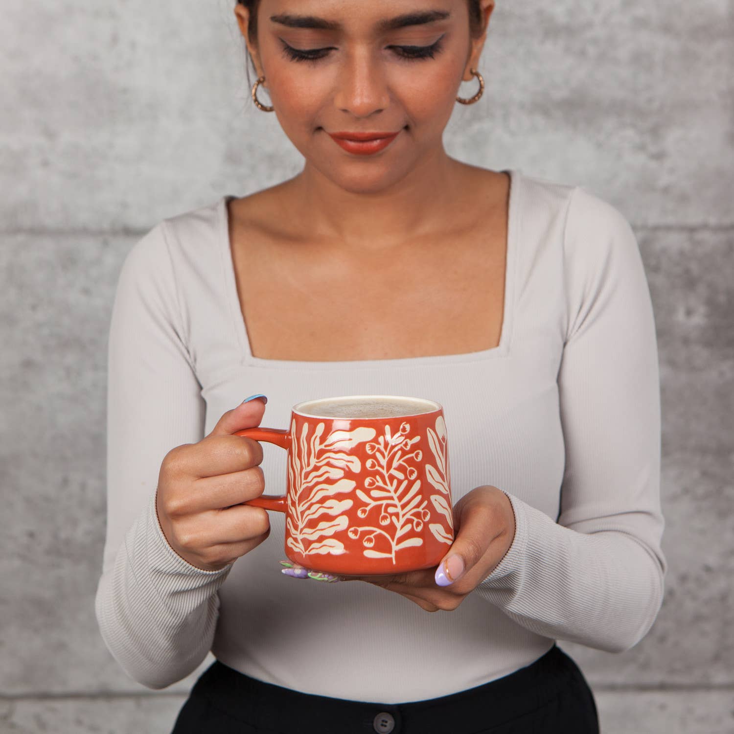 Danica Studio- Entwine Imprint Stoneware Mugs 12 oz