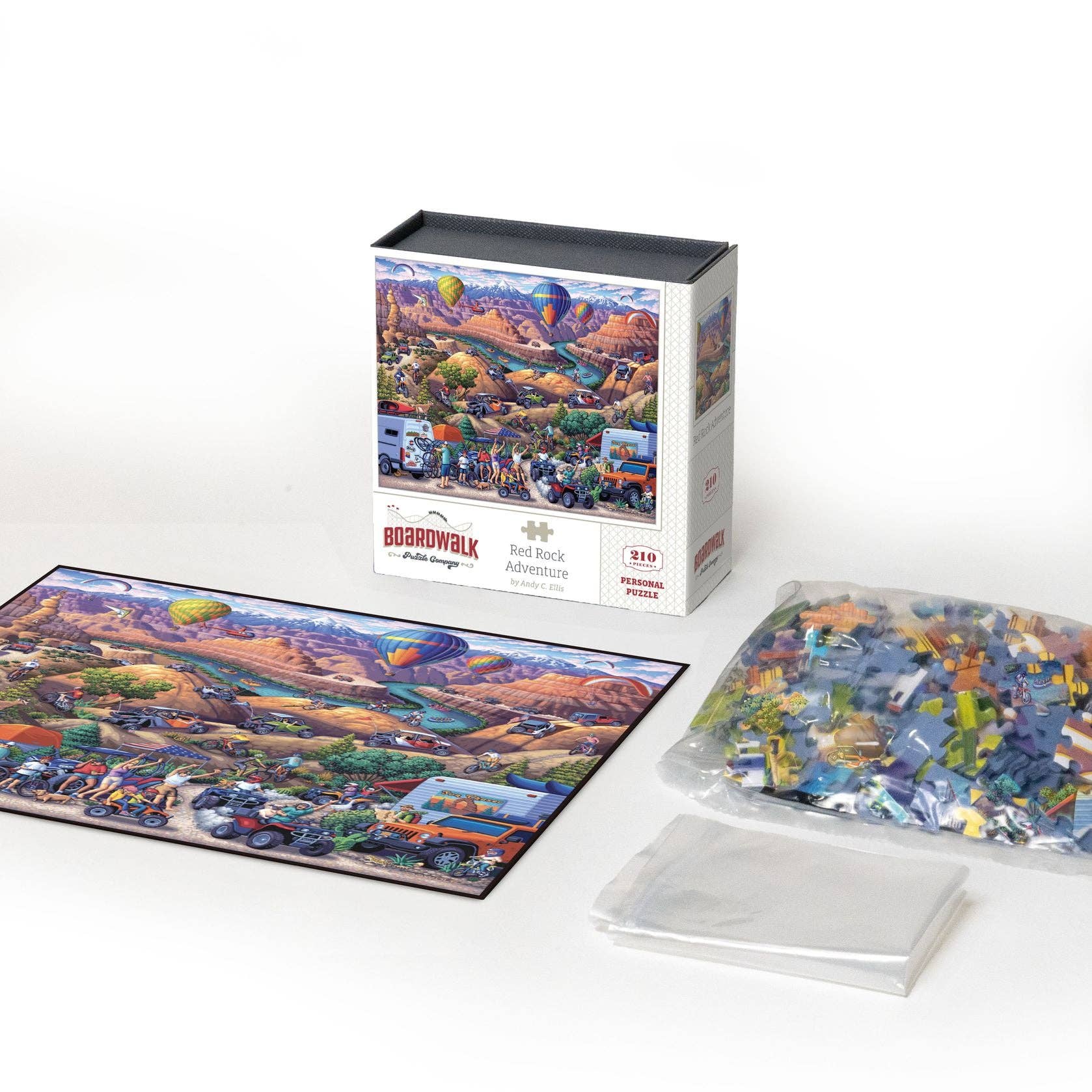 Boardwalk Puzzle Company- Red Rock Adventure | 210 Piece Personal Puzzle