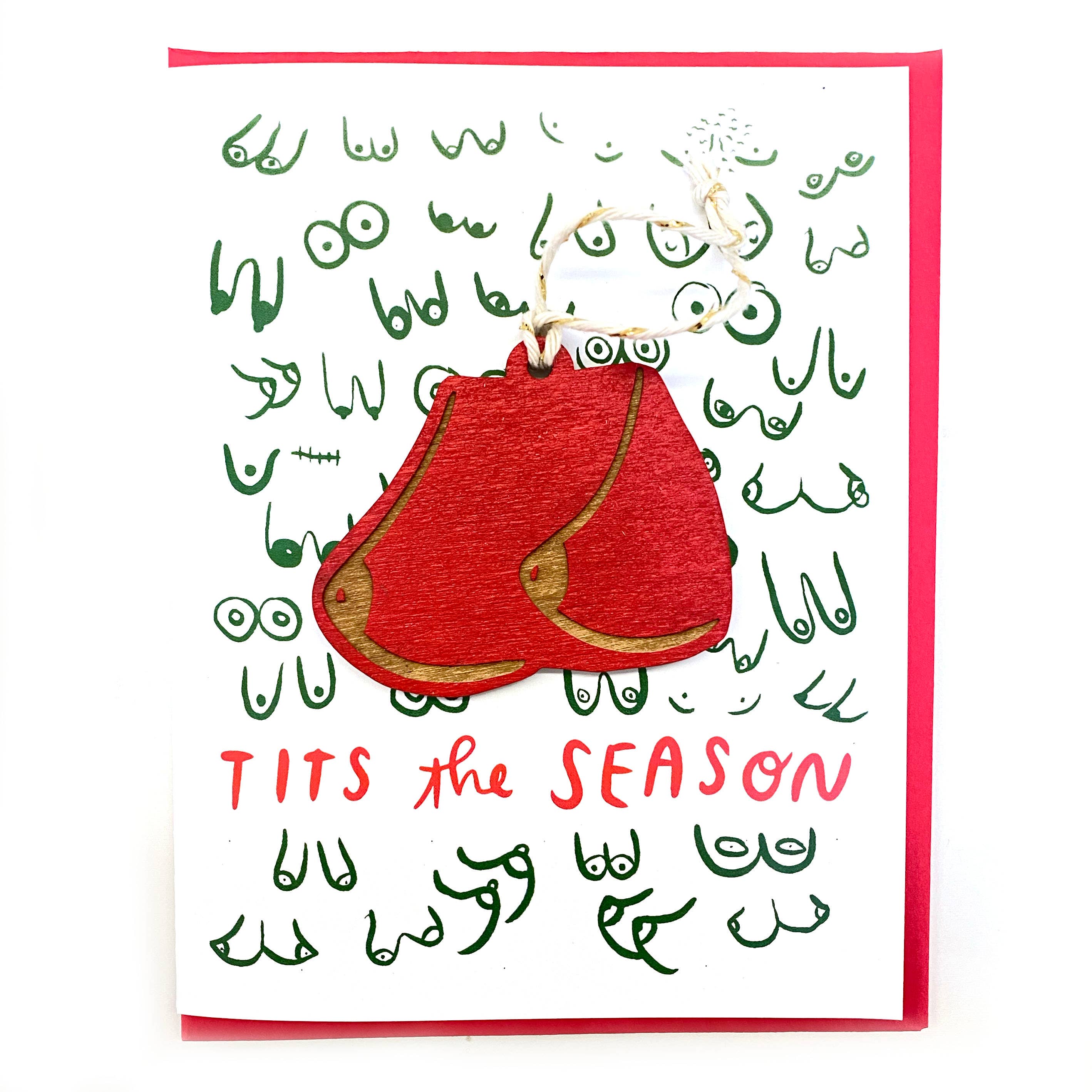 SnowMade- Tits the Season - Boobs Ornament w/ Card