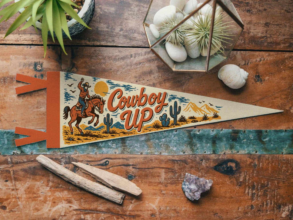 Benoit's Design Co.- Cowboy Up Felt Pennant