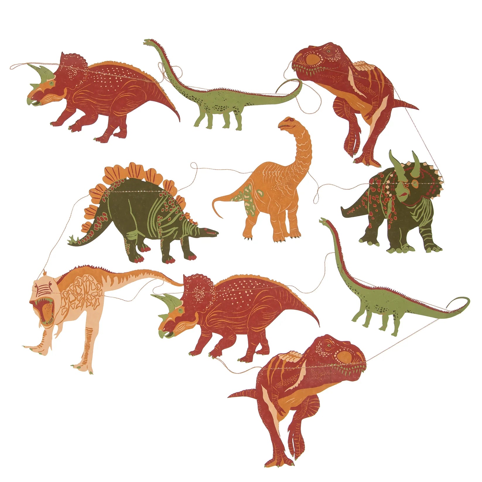 East End Press- Dinosaurs Sewn Garland