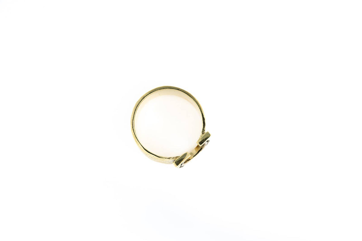 Handker- Horseshoe Brass Bandana Slide Ring