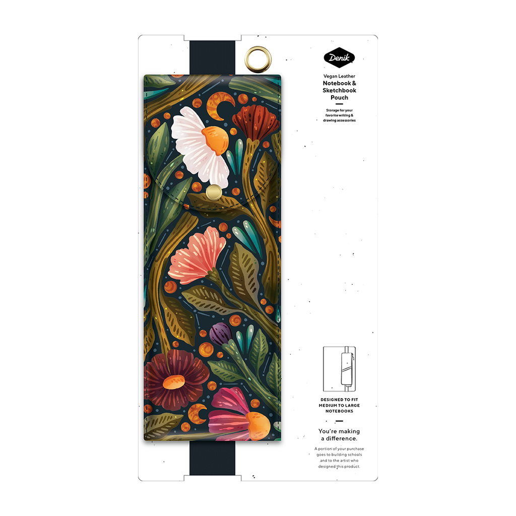 Denik- Nightsky Floral Notebook/Sketchbook Pouch
